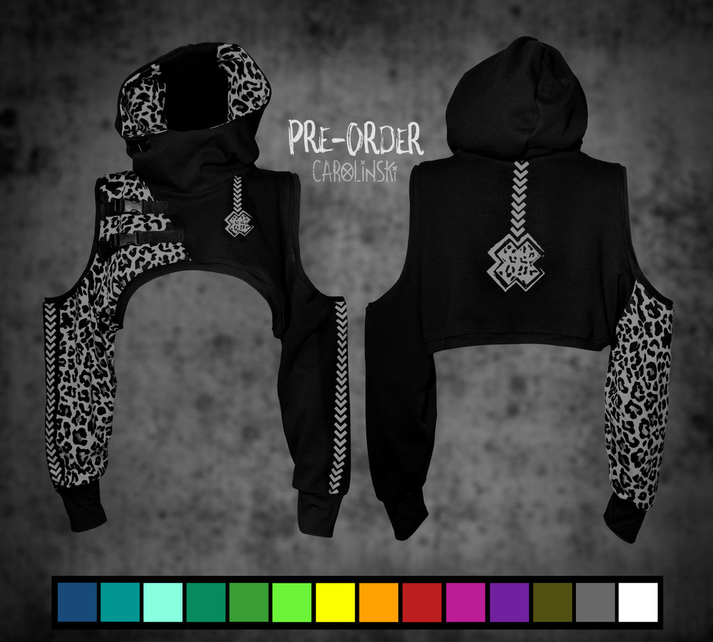 Crop Hoodie - Leopard
