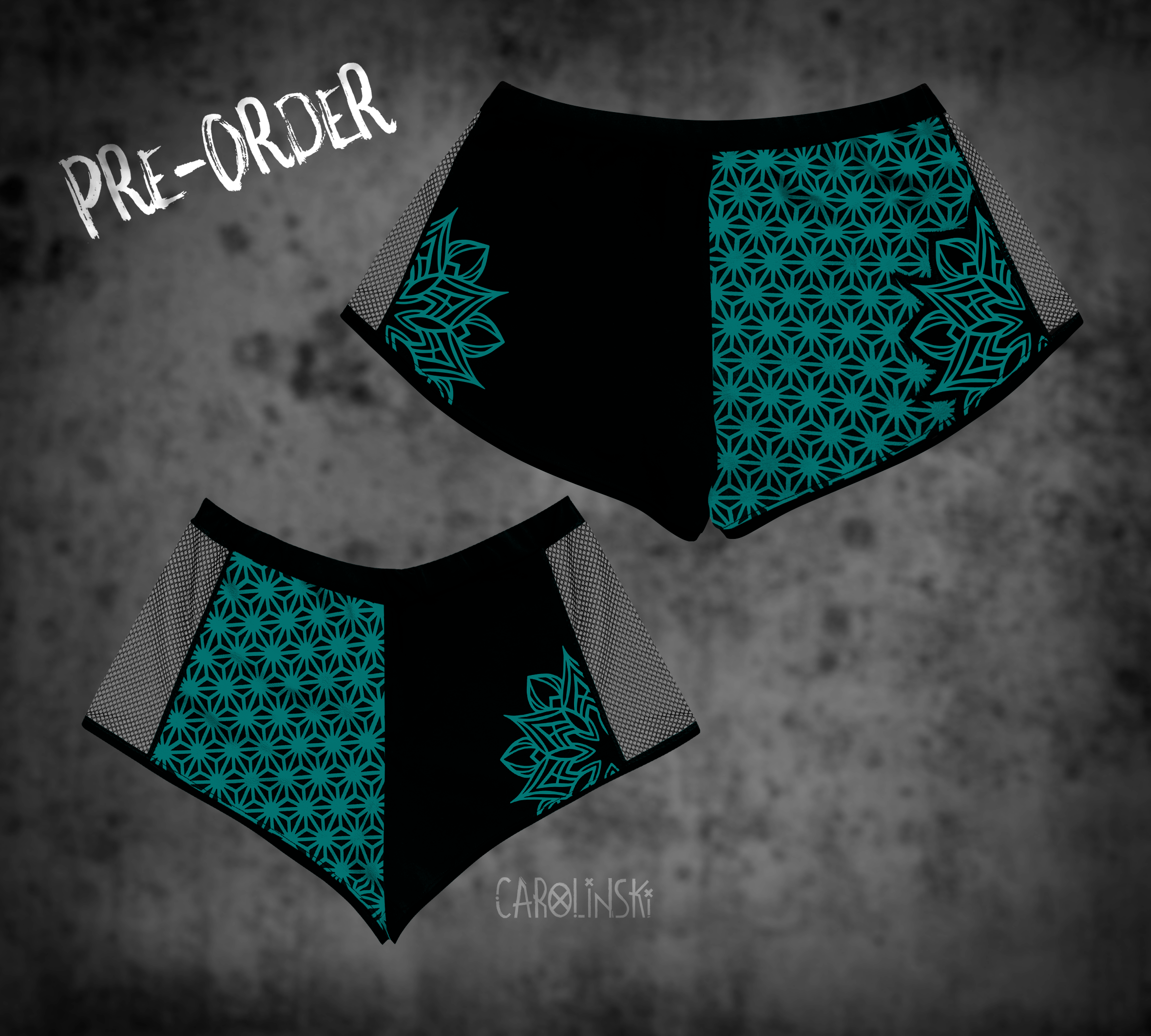 Split Shorts - Asanoha
