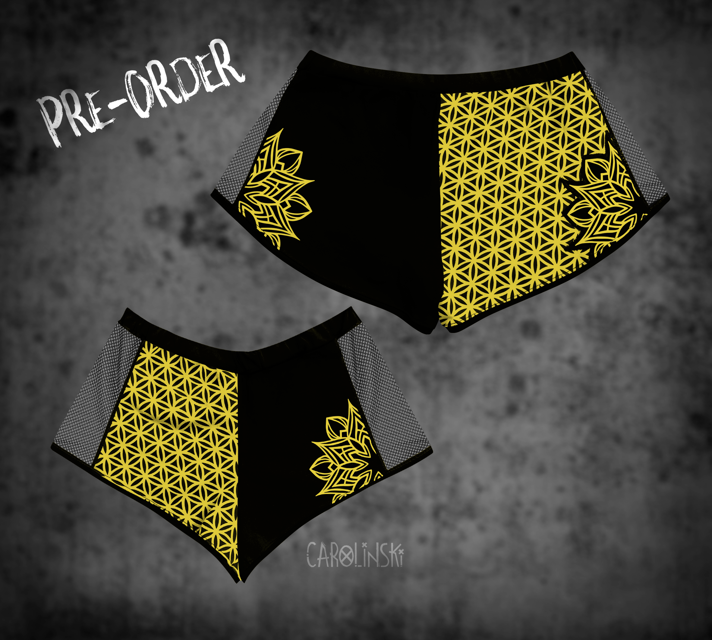 Split Shorts - Flower of Life