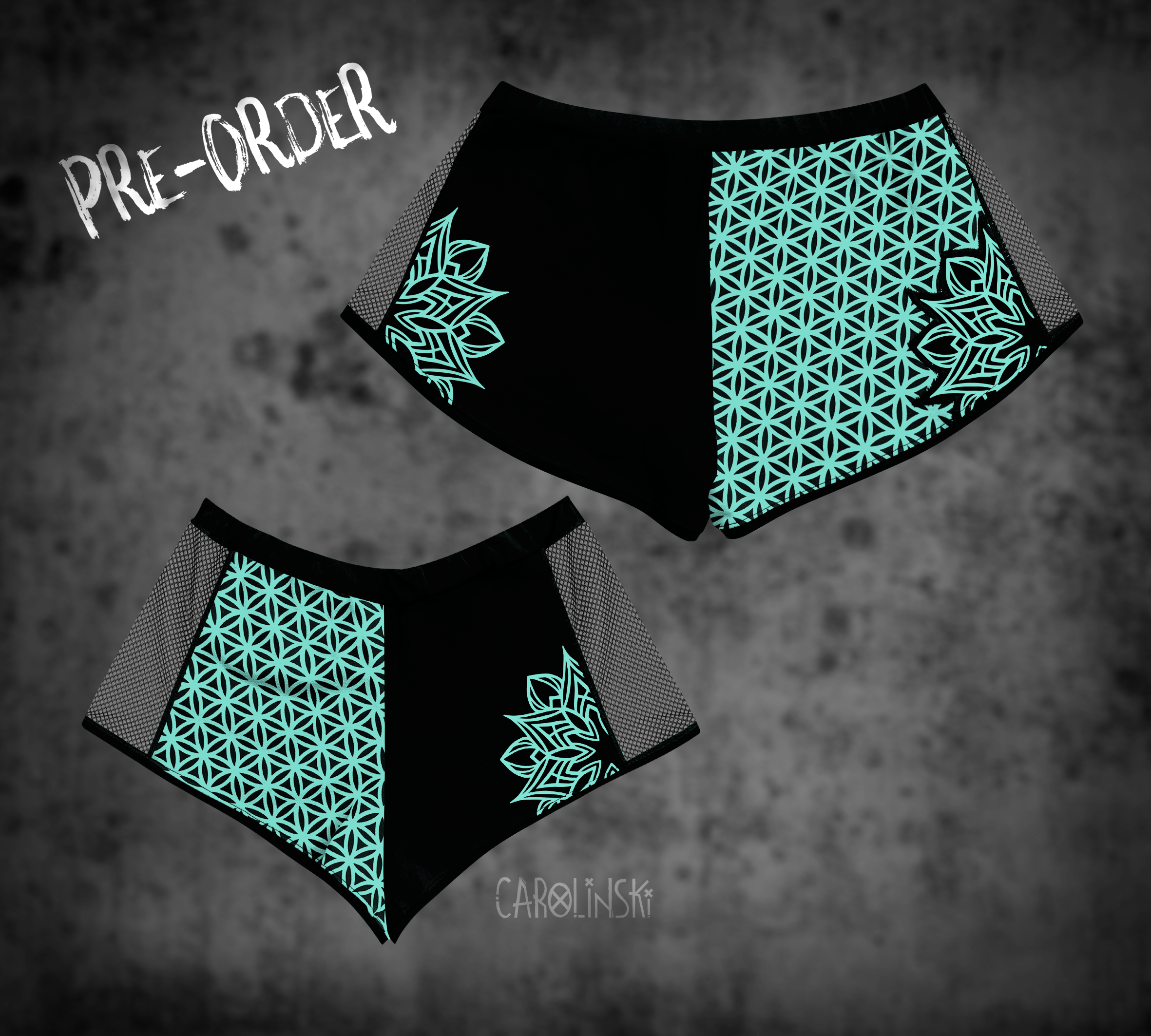 Split Shorts - Flower of Life