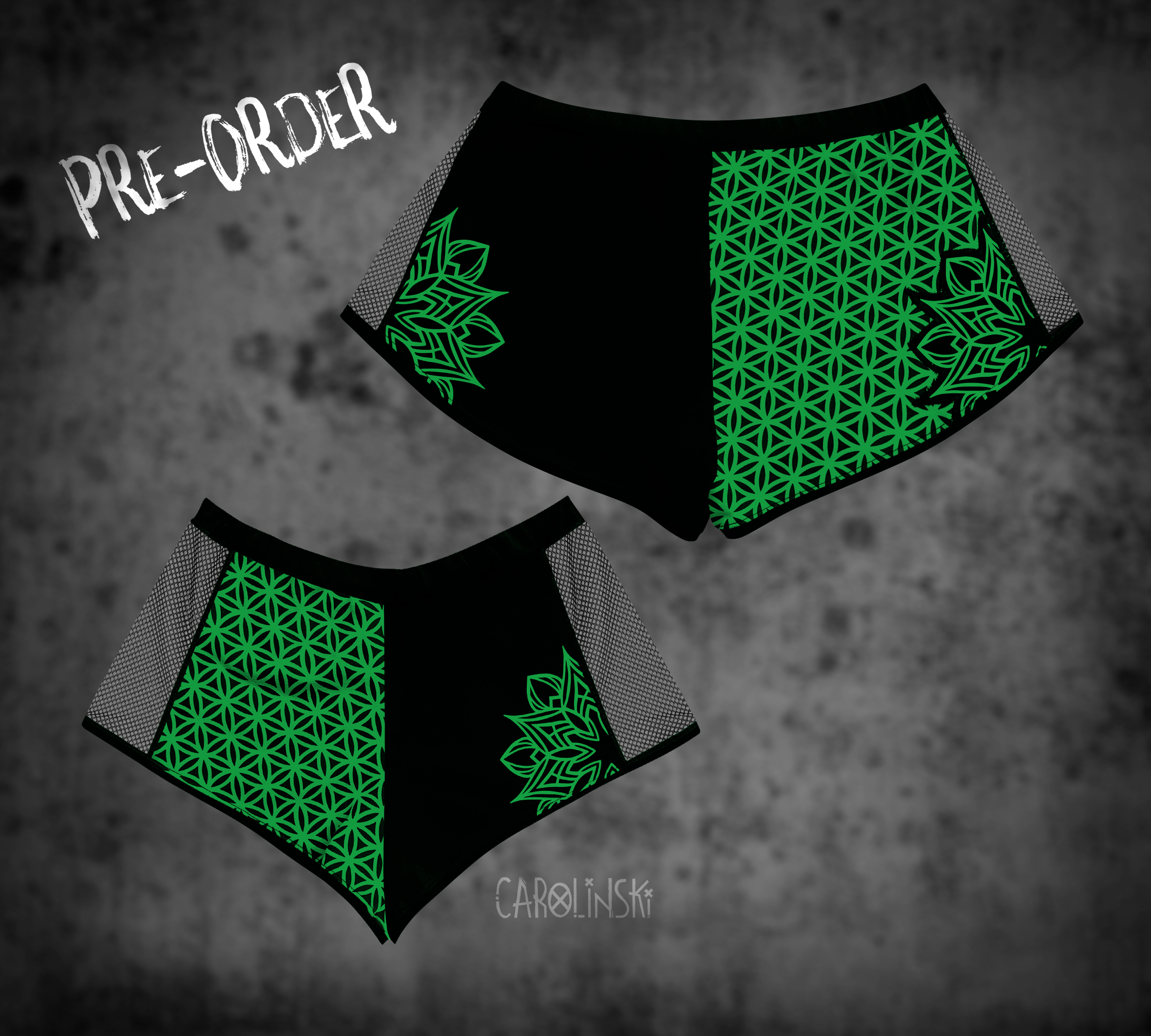 Split Shorts - Flower of Life