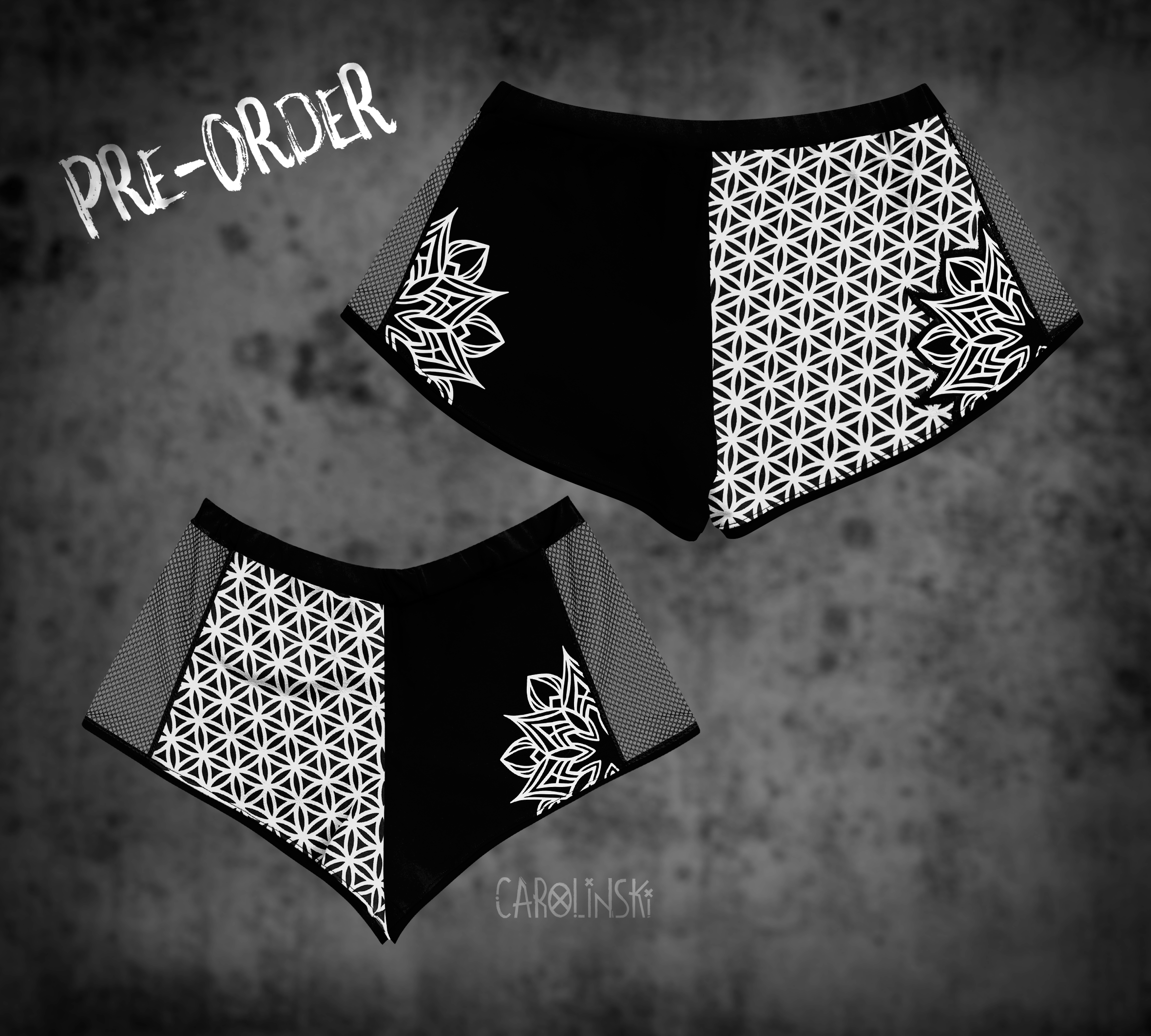 Split Shorts - Flower of Life