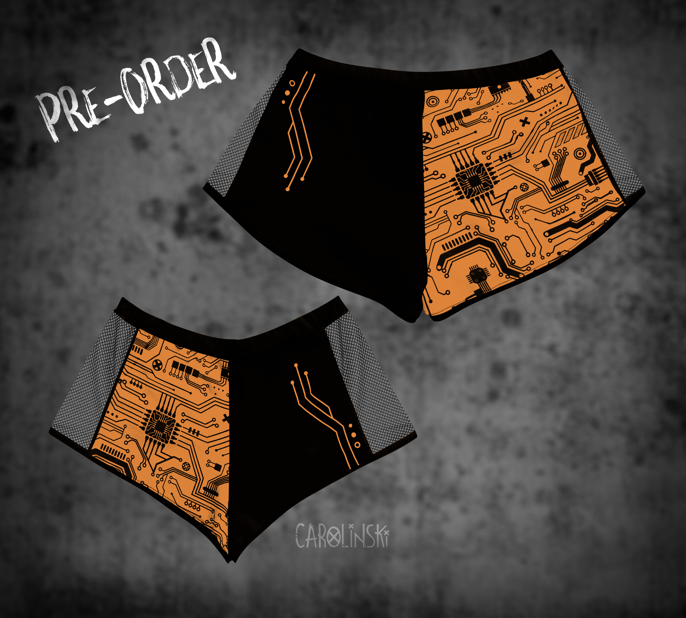 Split Shorts - Circuitboard