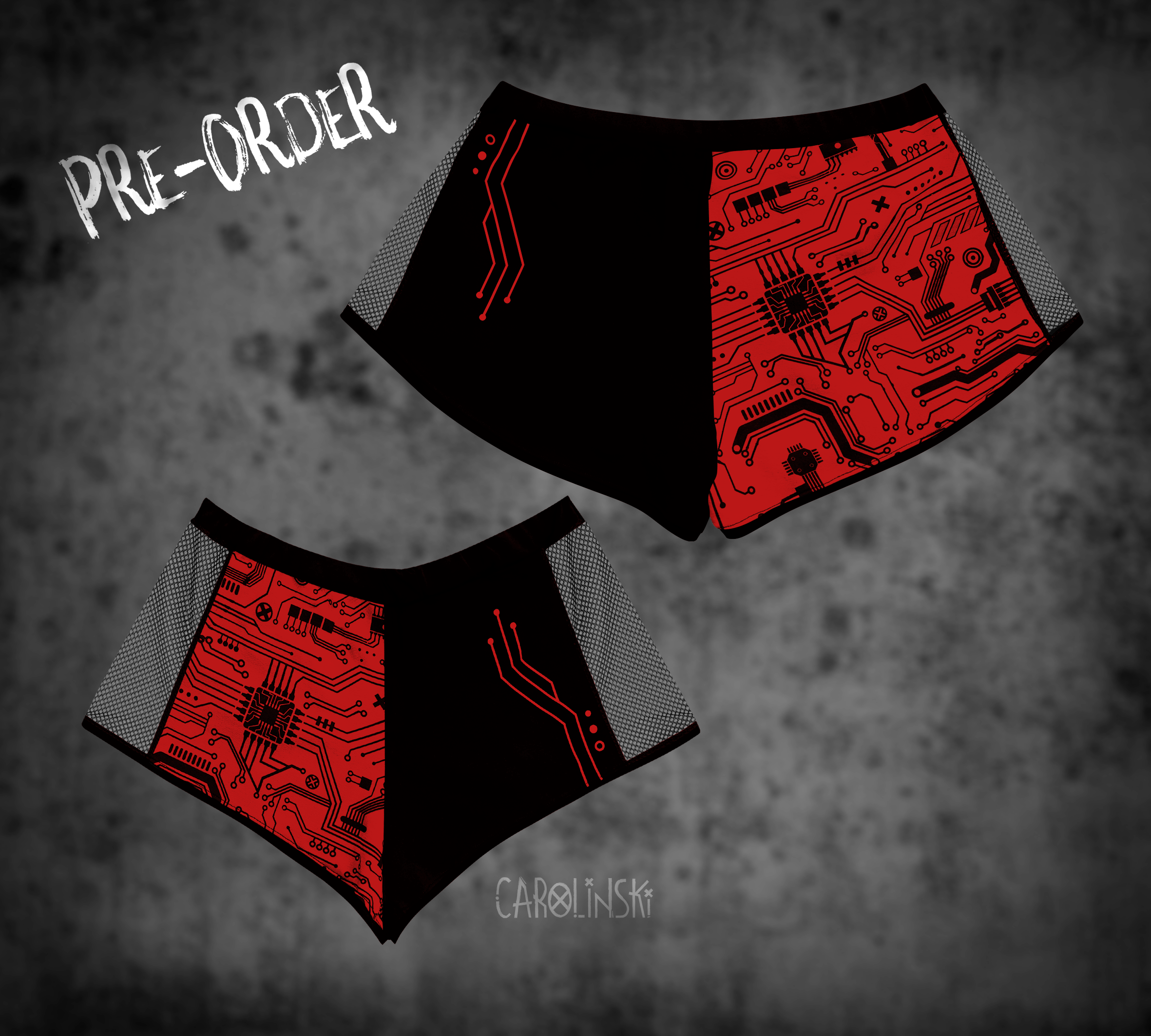 Split Shorts - Circuitboard