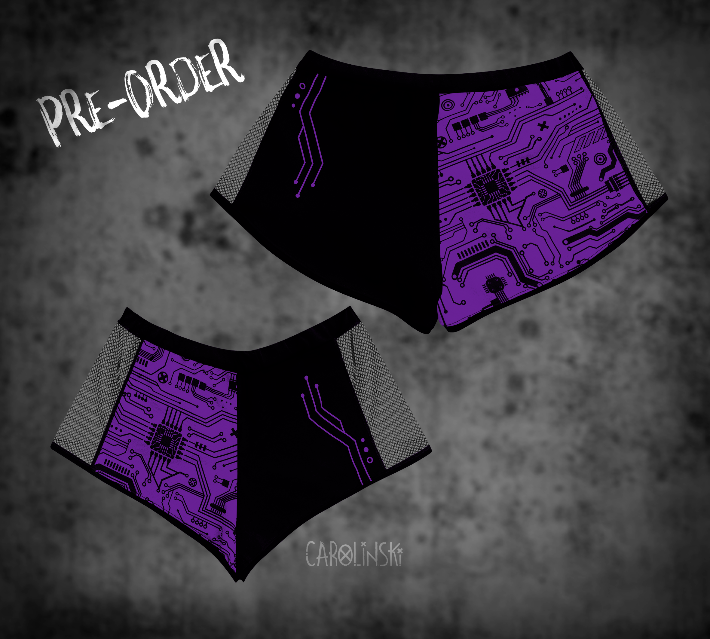 Split Shorts - Circuitboard