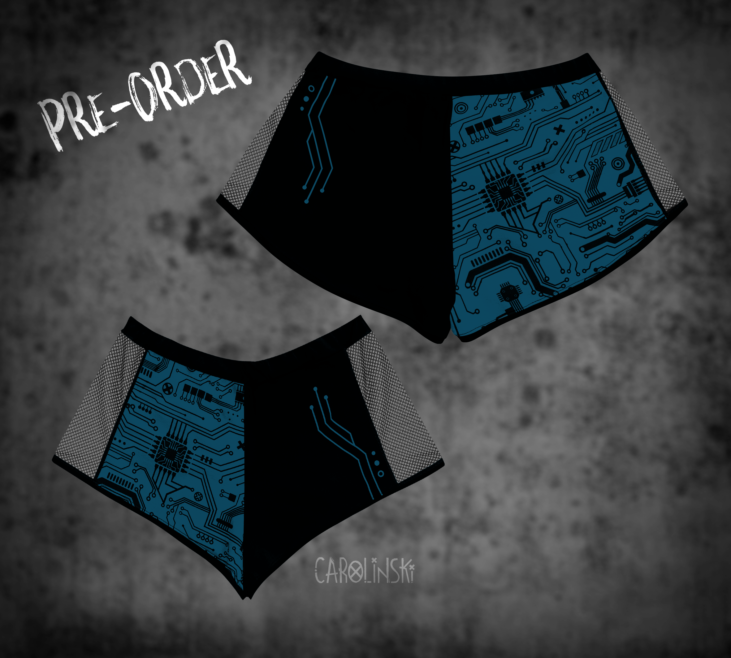 Split Shorts - Circuitboard