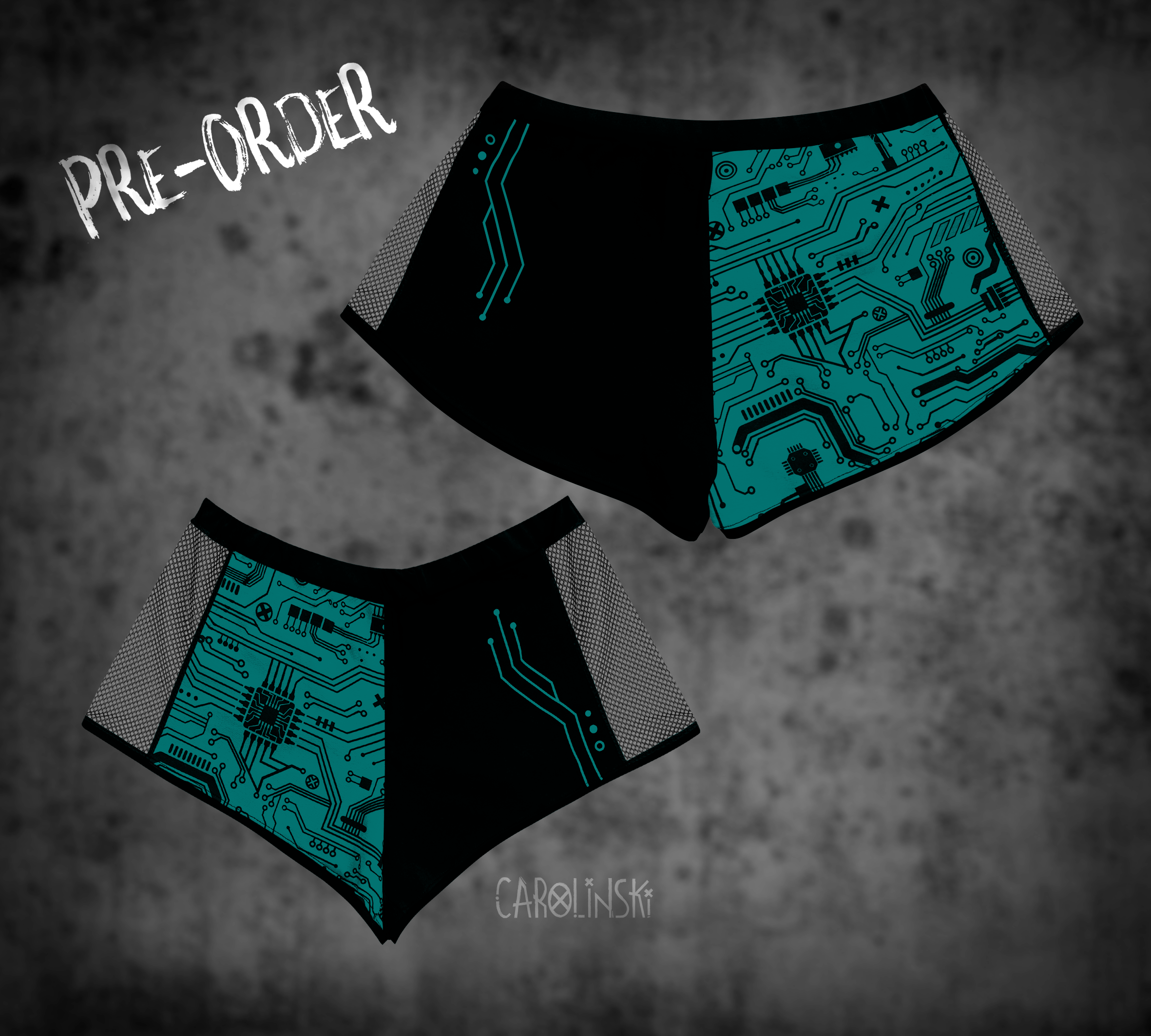 Split Shorts - Circuitboard