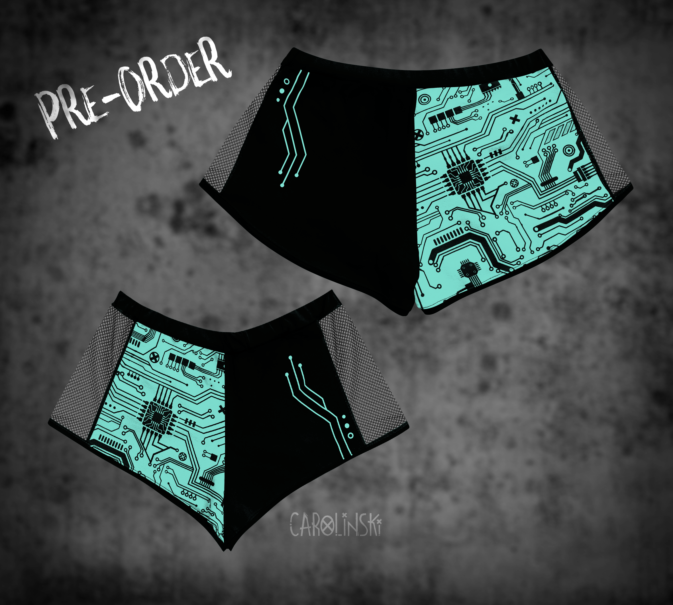 Split Shorts - Circuitboard