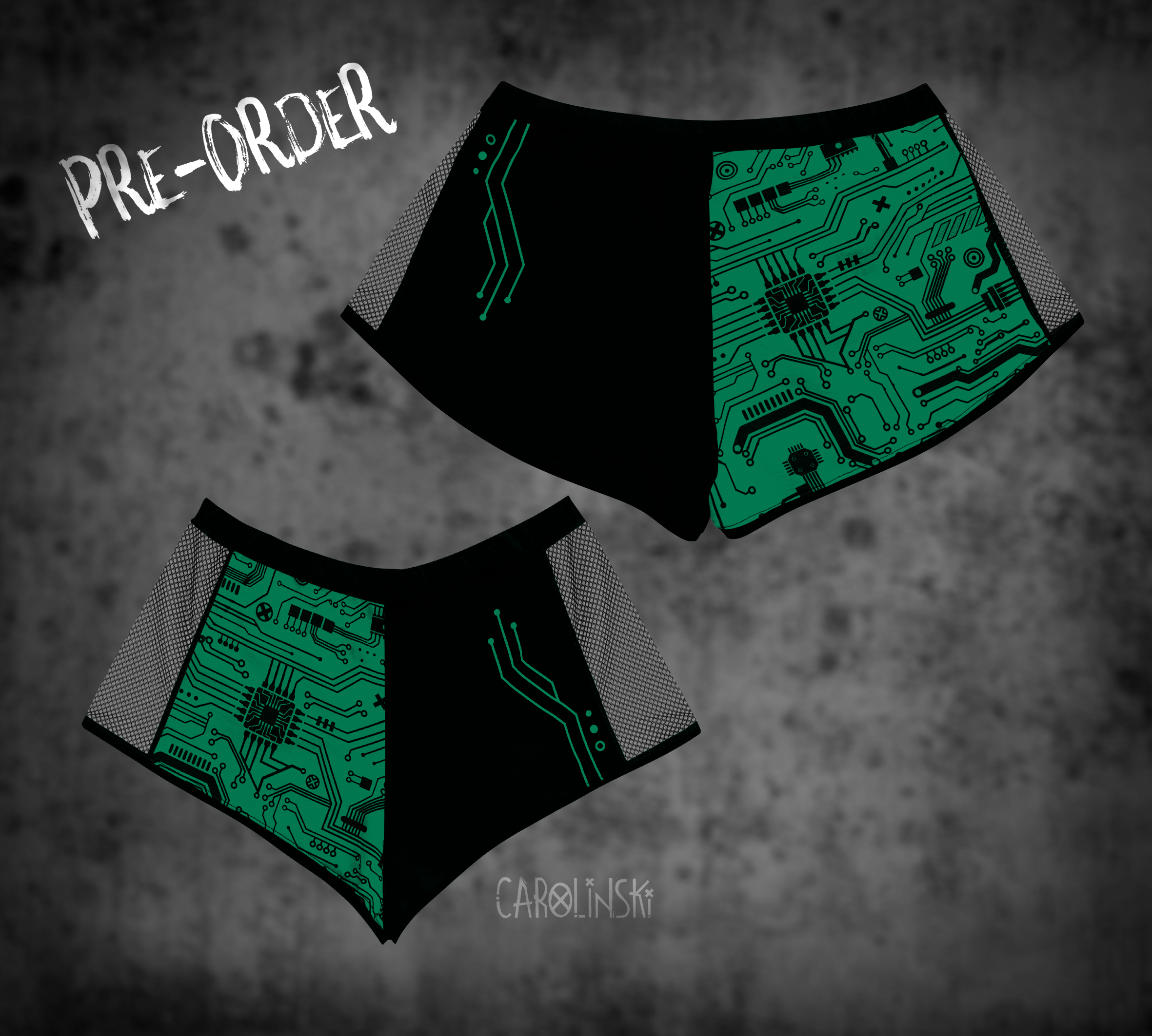 Split Shorts - Circuitboard
