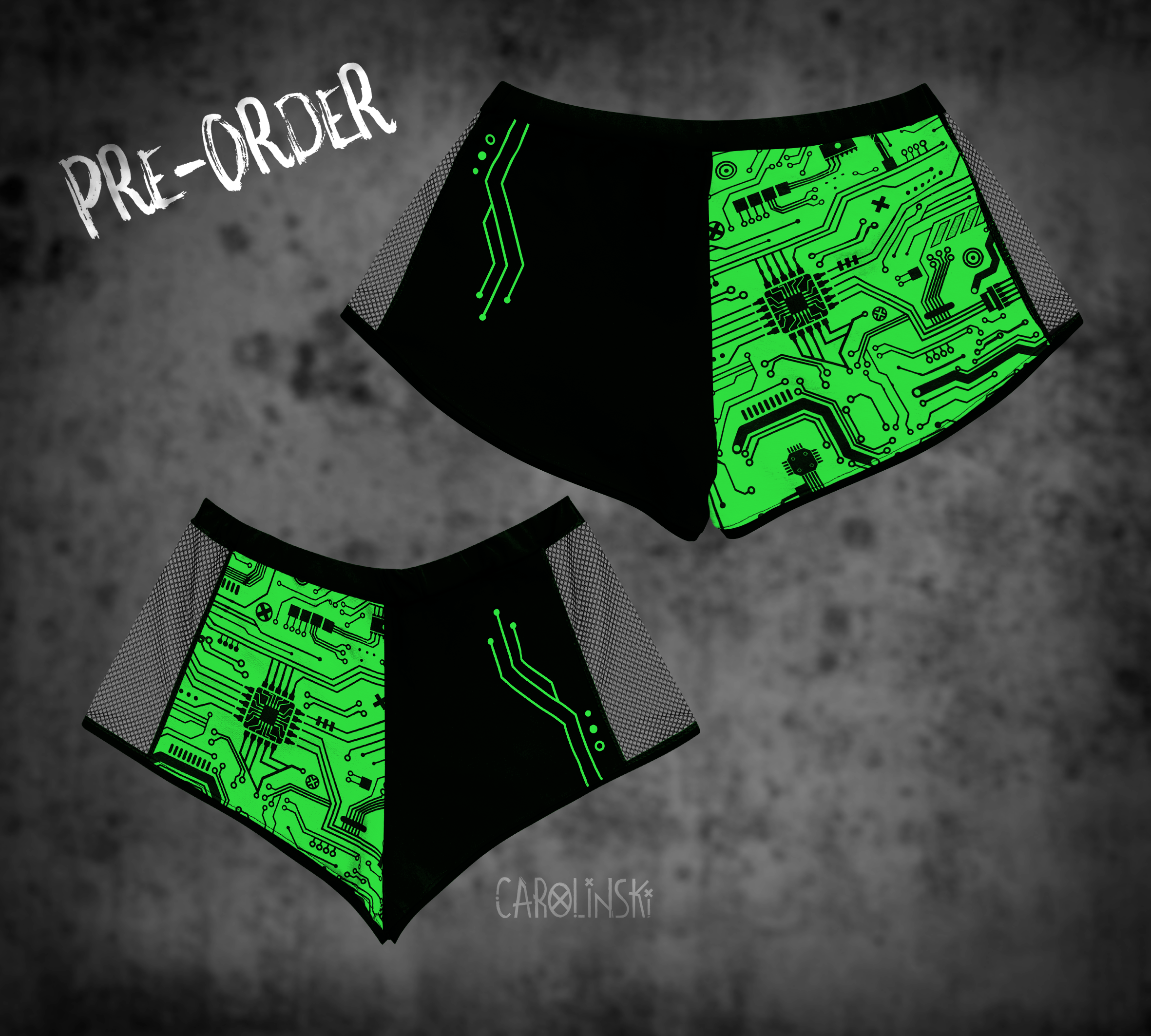 Split Shorts - Circuitboard
