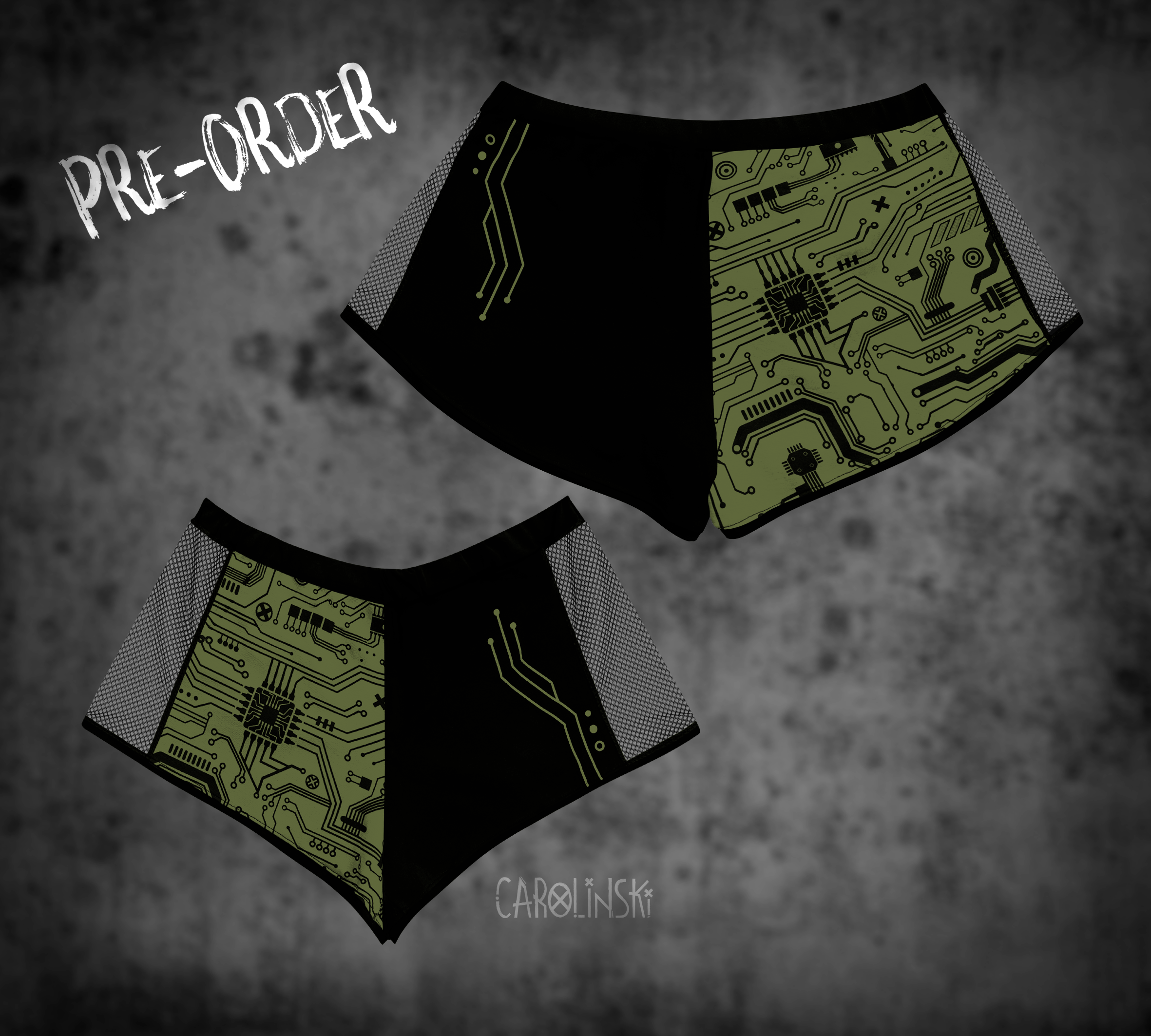 Split Shorts - Circuitboard