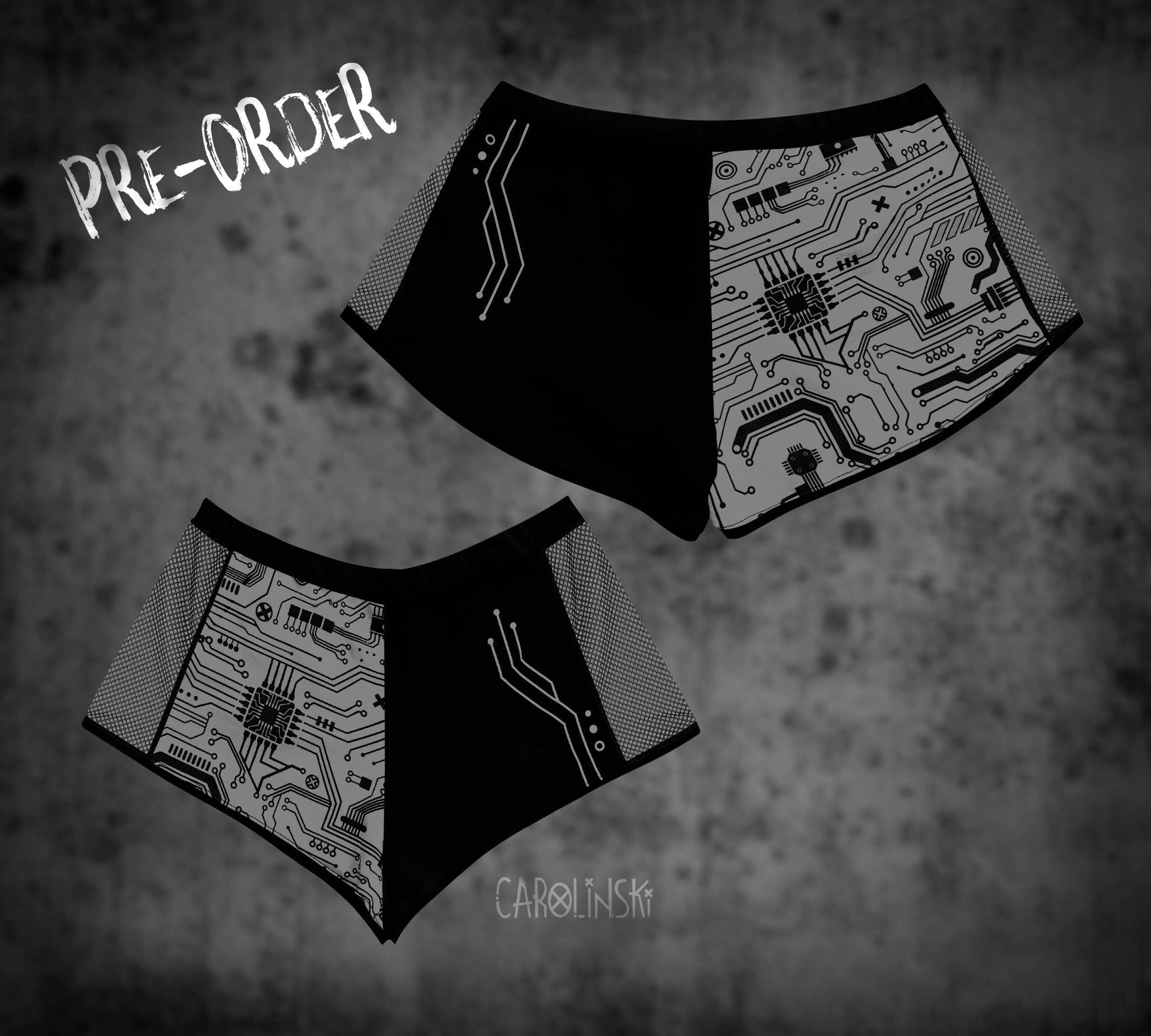 Split Shorts - Circuitboard