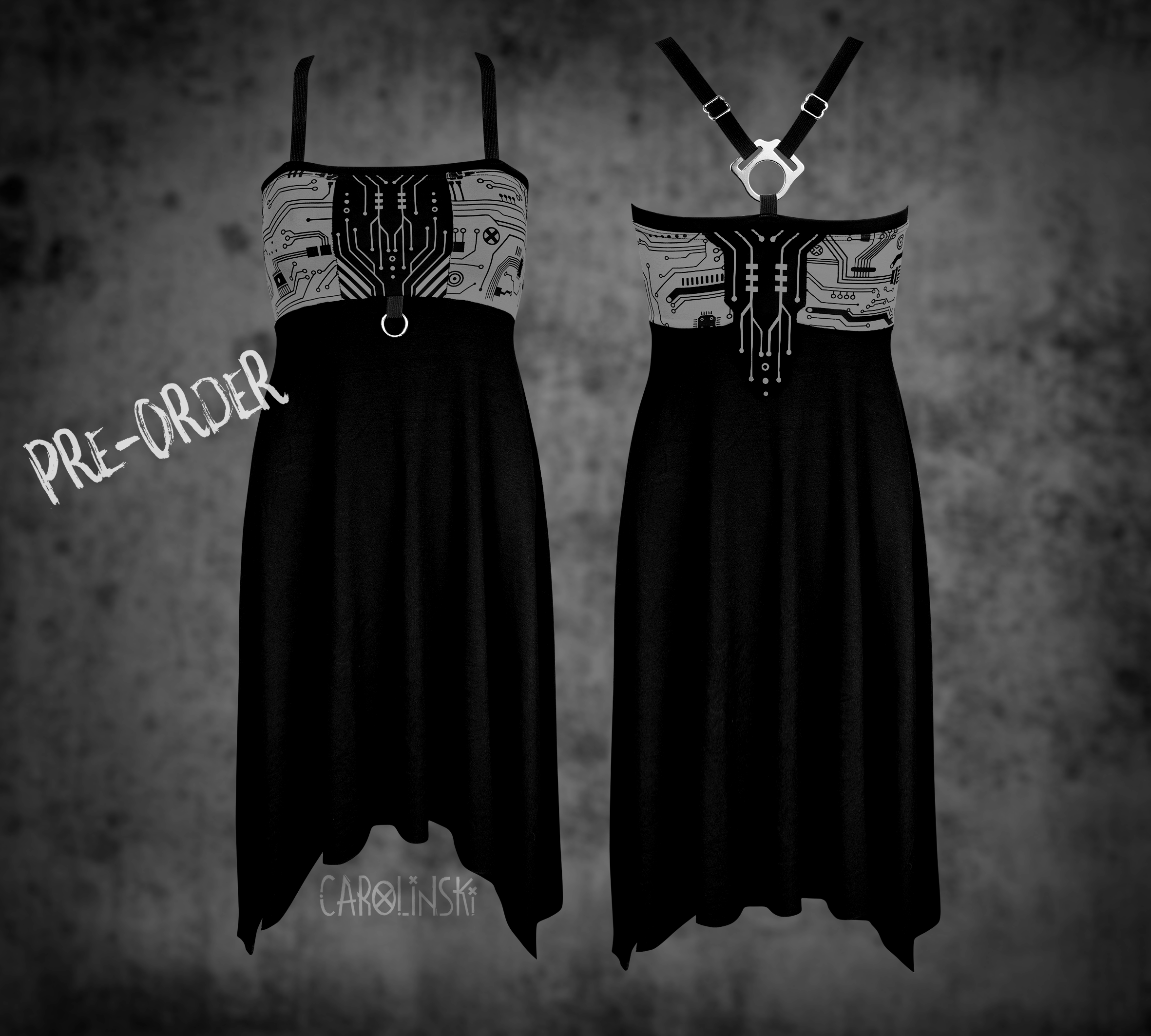 Crossback Dress - Circuitboard