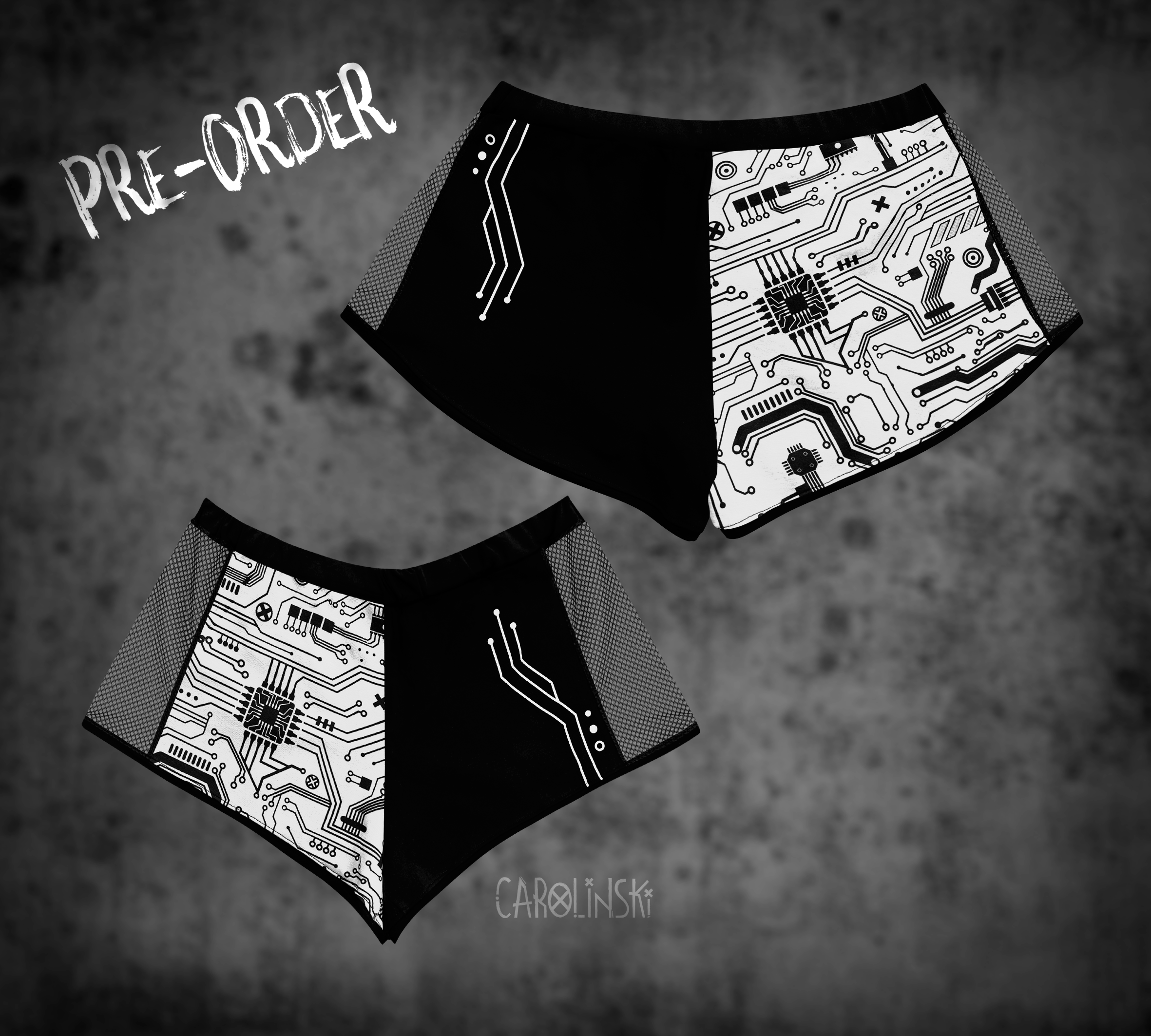 Split Shorts - Circuitboard