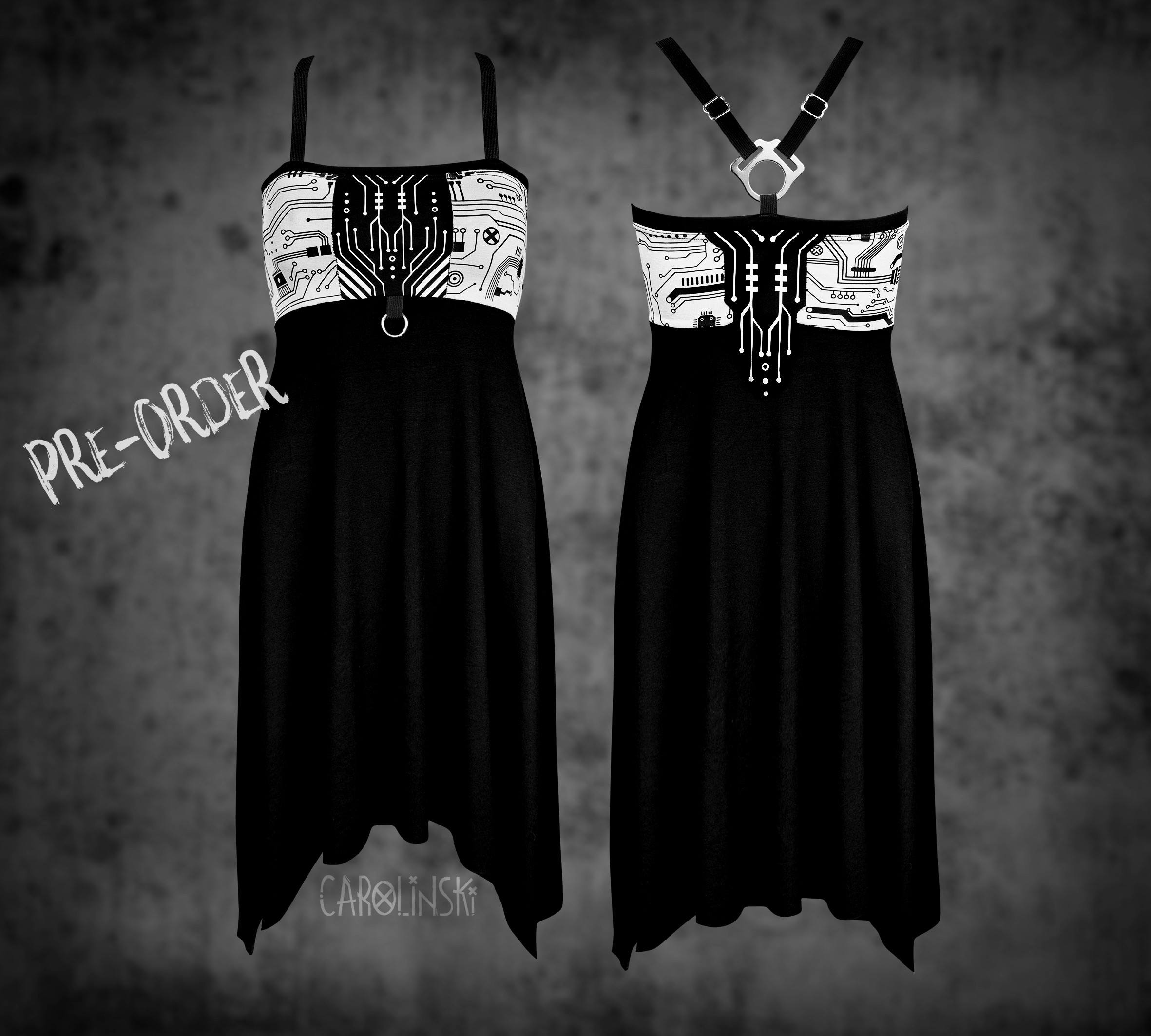 Crossback Dress - Circuitboard