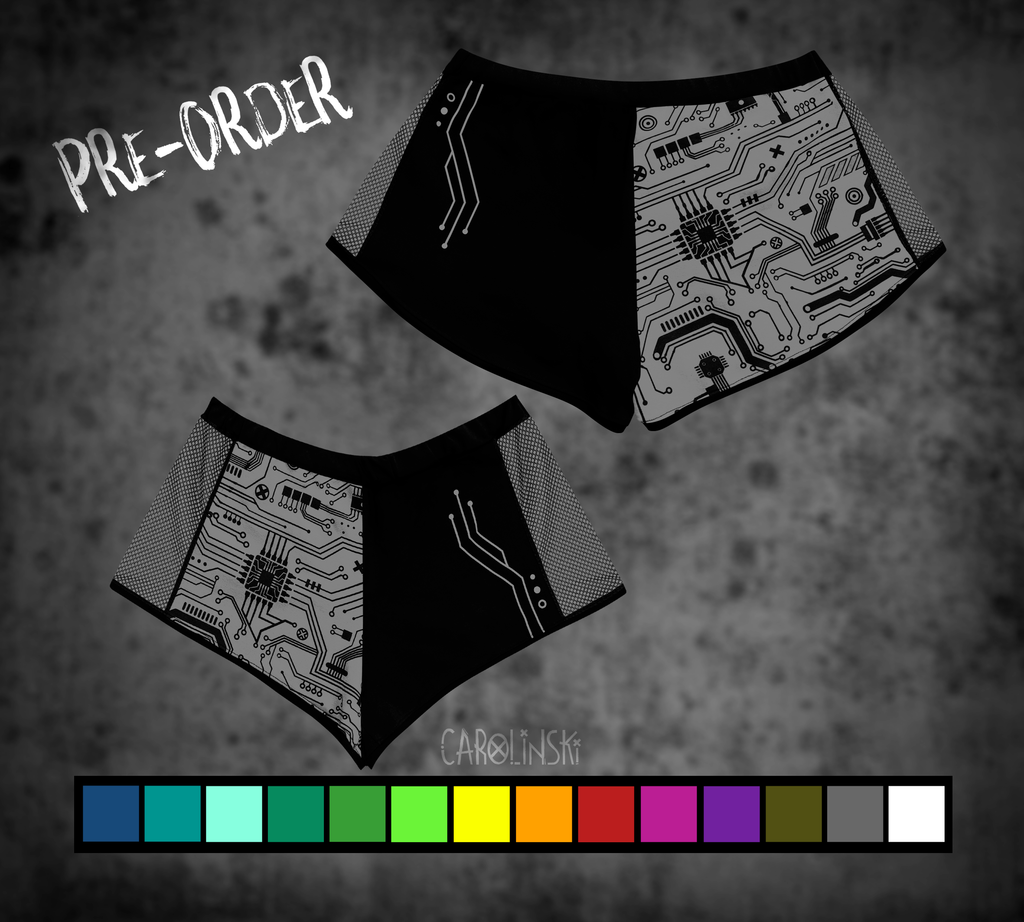 Split Shorts - Circuitboard