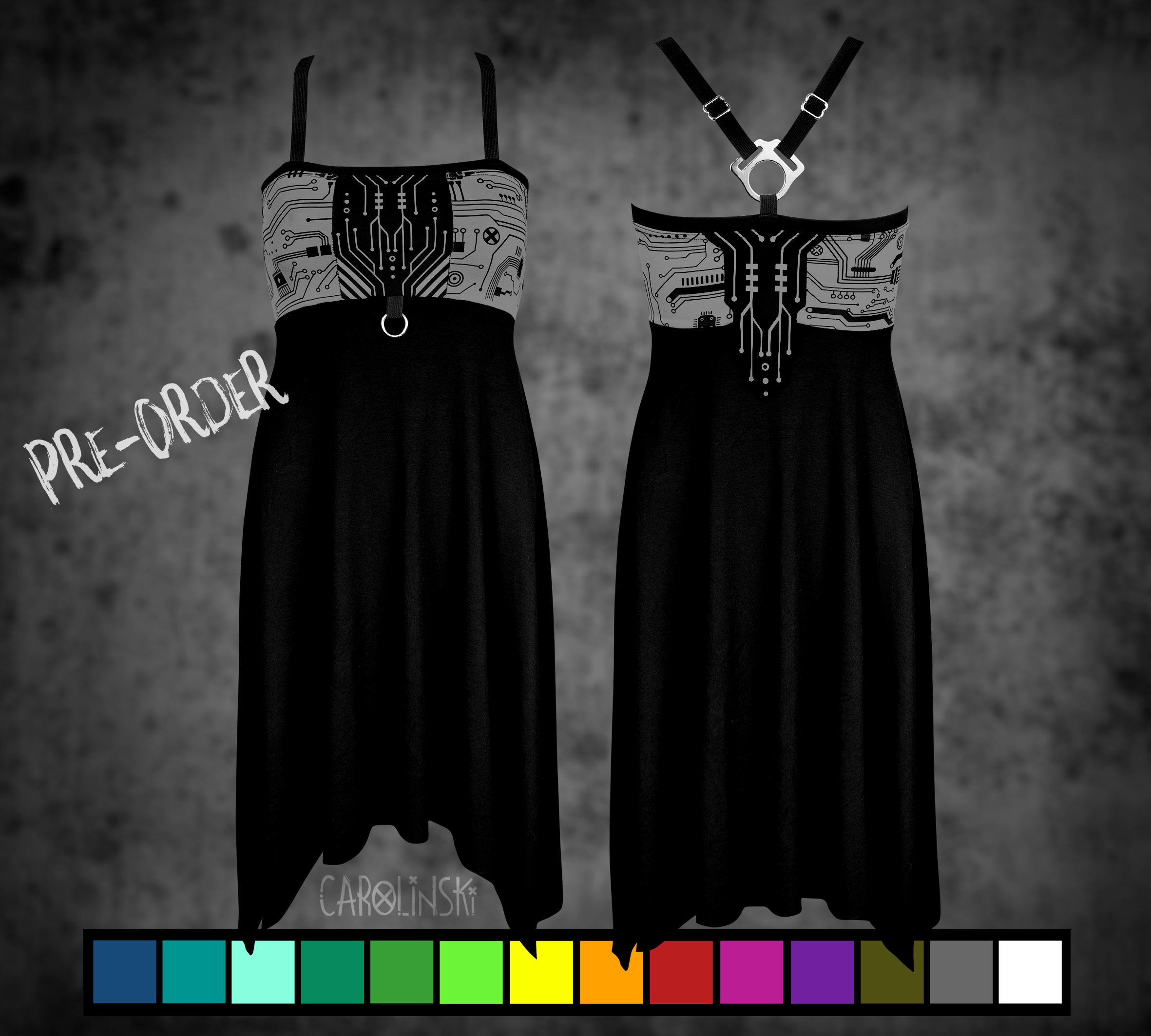 Crossback Dress - Circuitboard