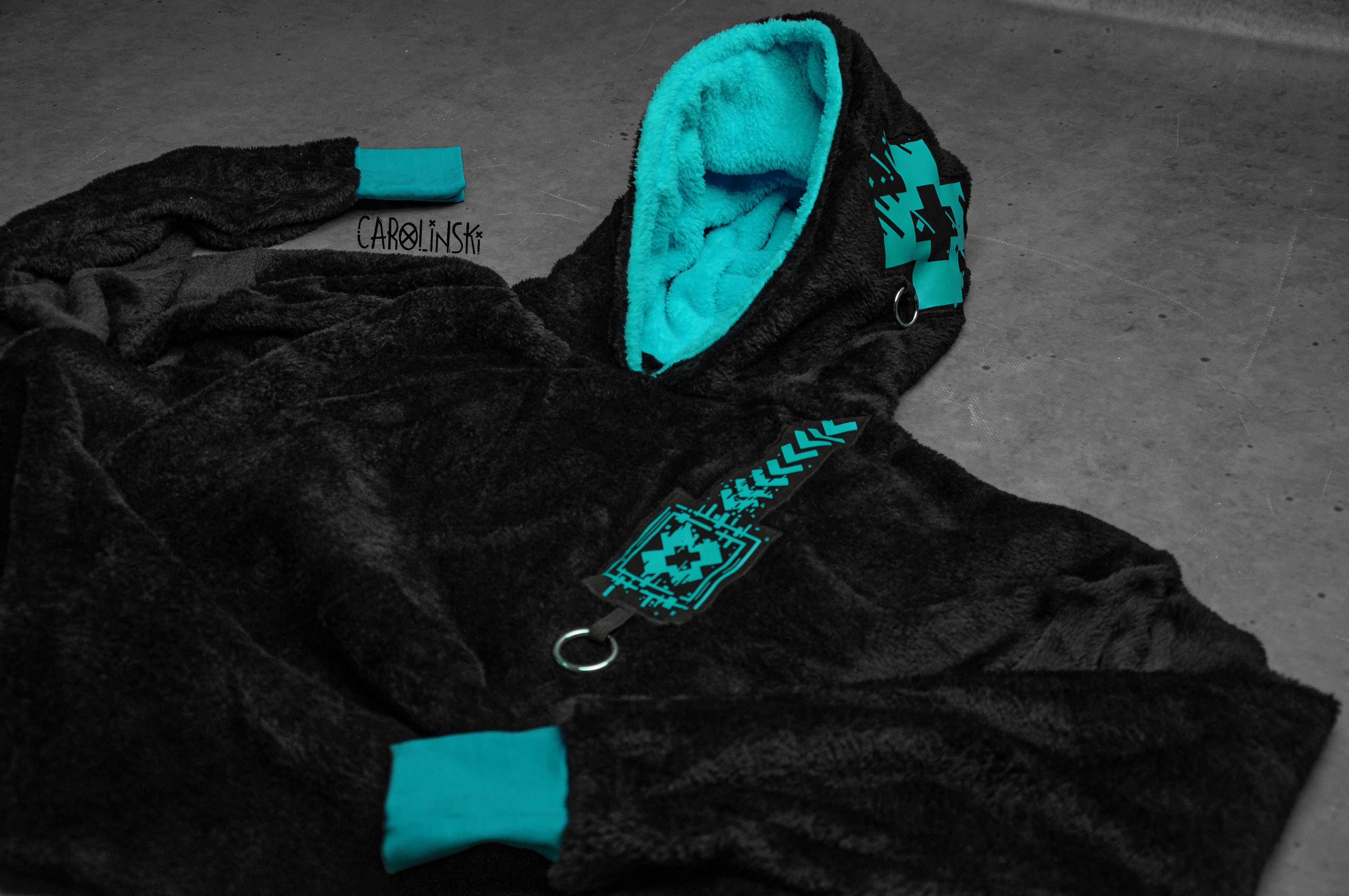 Fluffy Hoodie - Turquoise