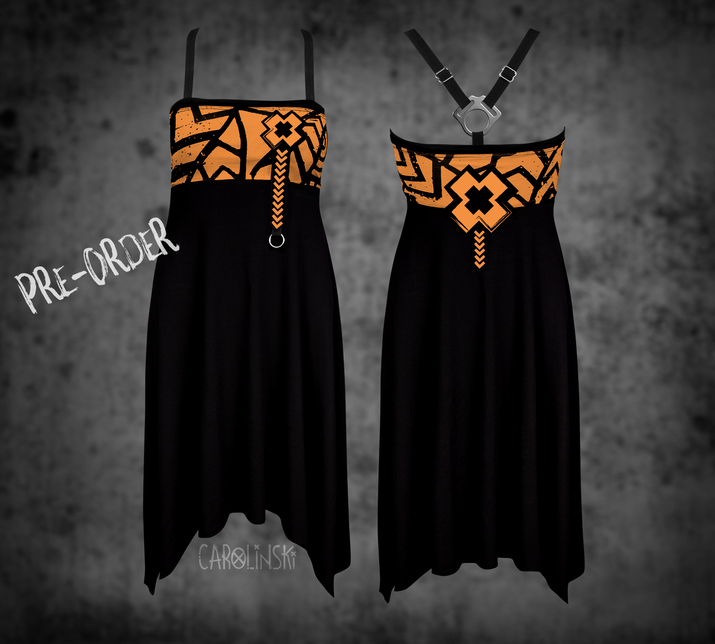 Crossback Dress - Grunge