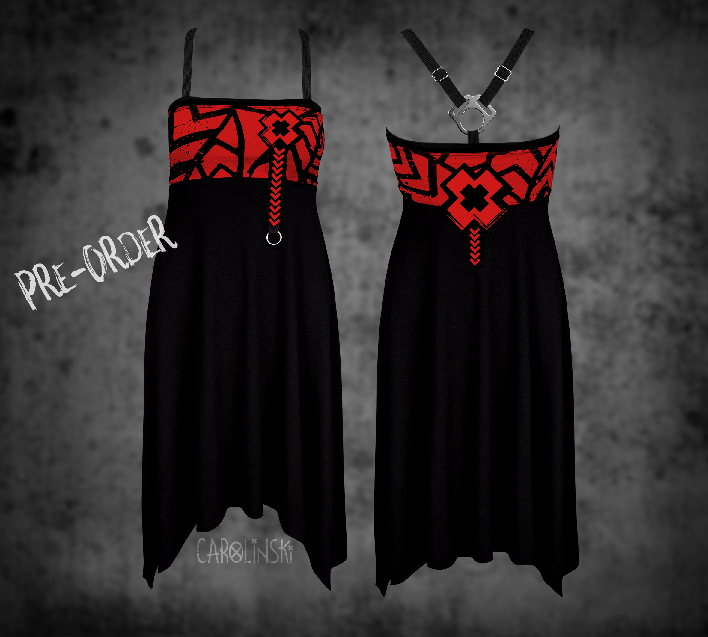 Crossback Dress - Grunge