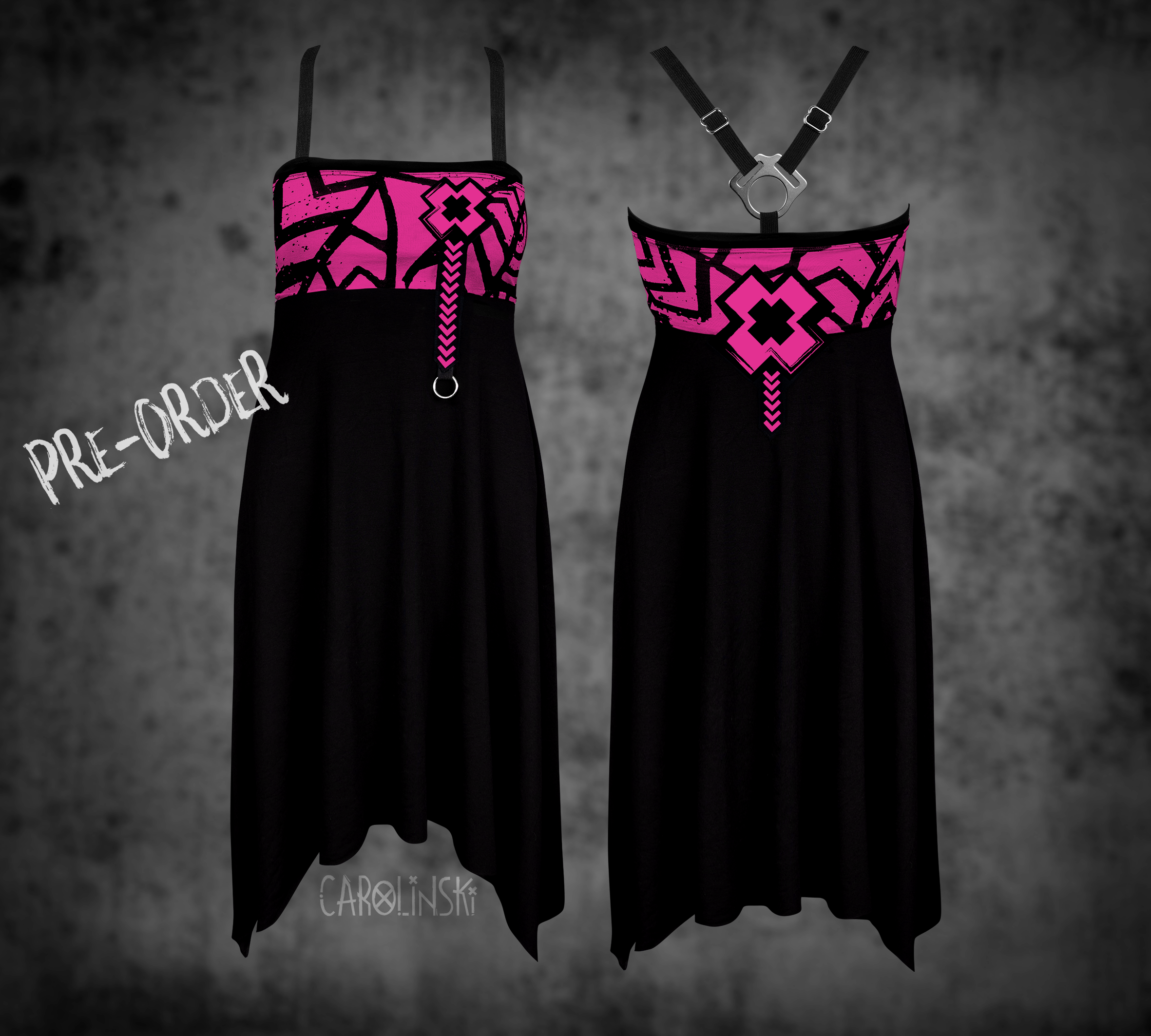 Crossback Dress - Grunge