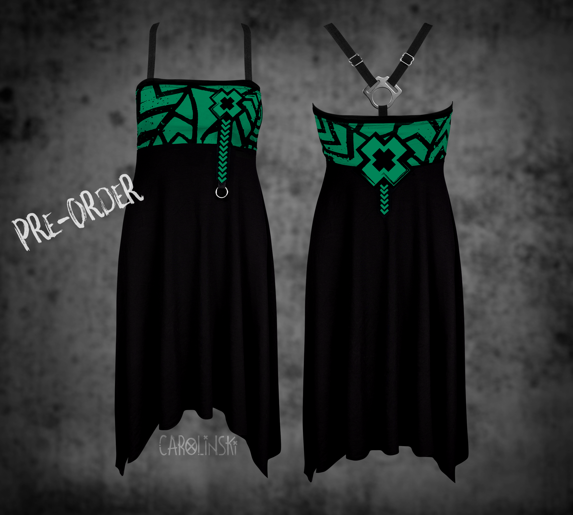 Crossback Dress - Grunge