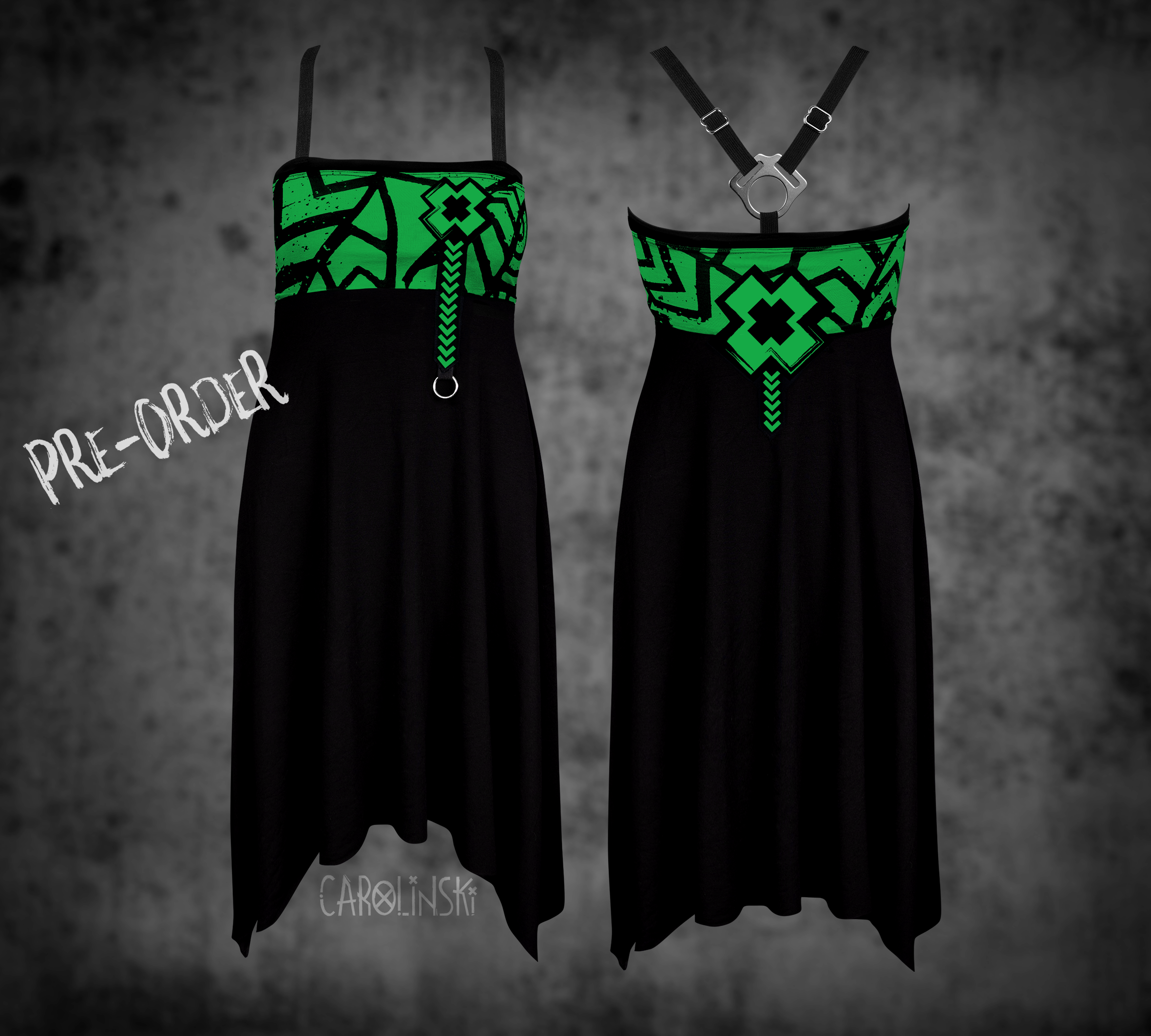 Crossback Dress - Grunge