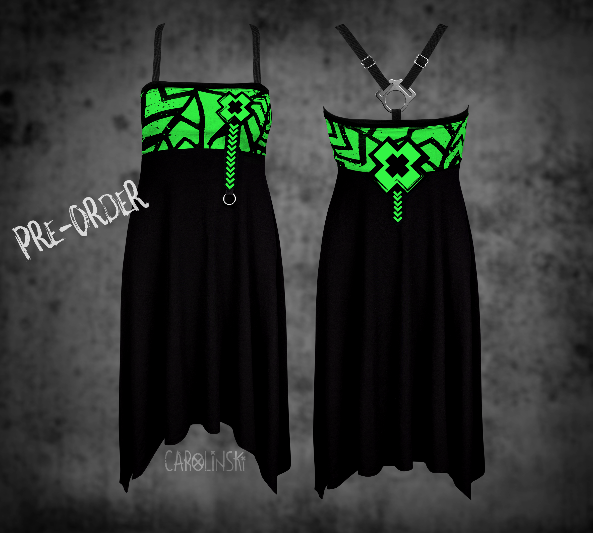 Crossback Dress - Grunge