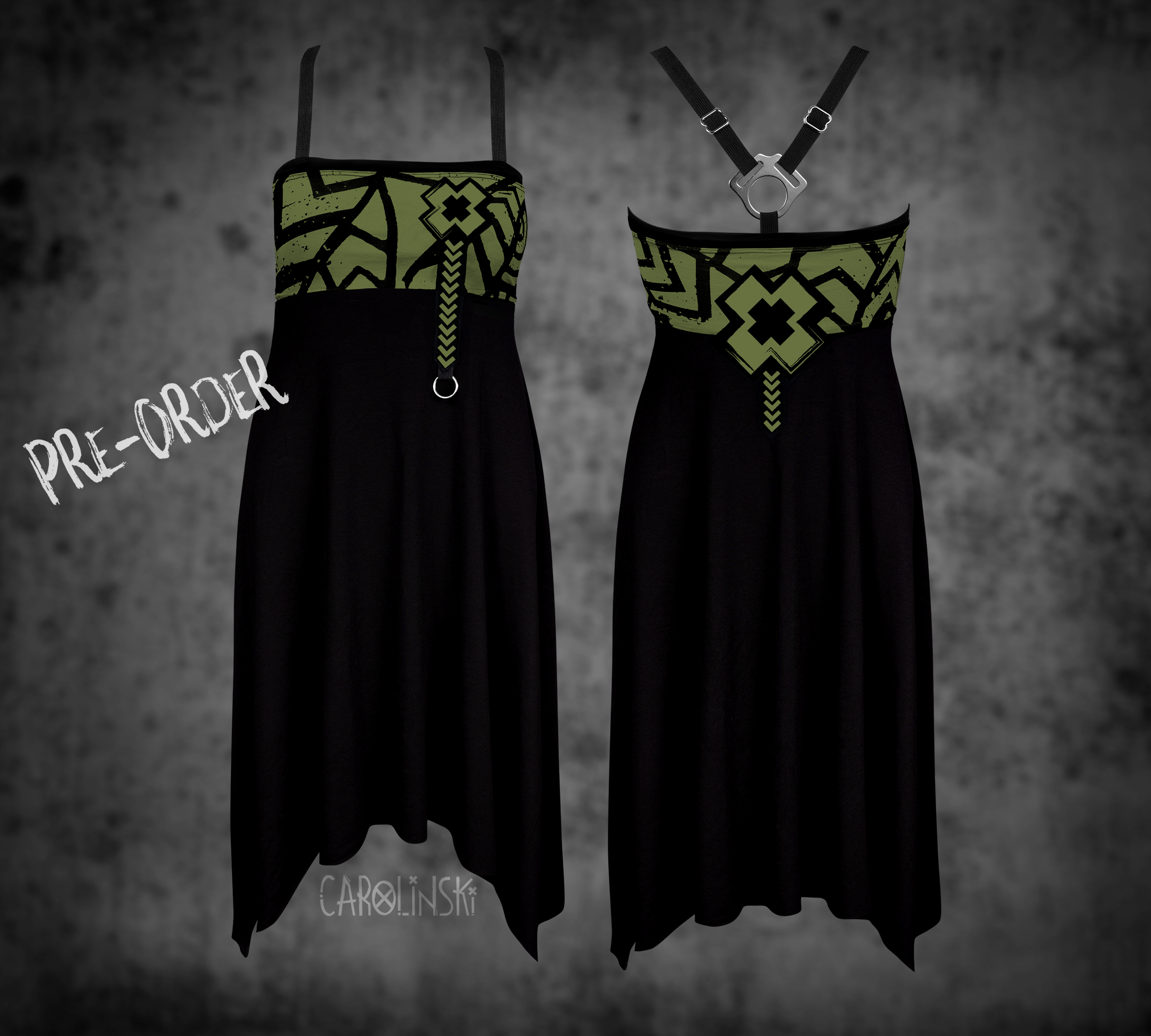 Crossback Dress - Grunge