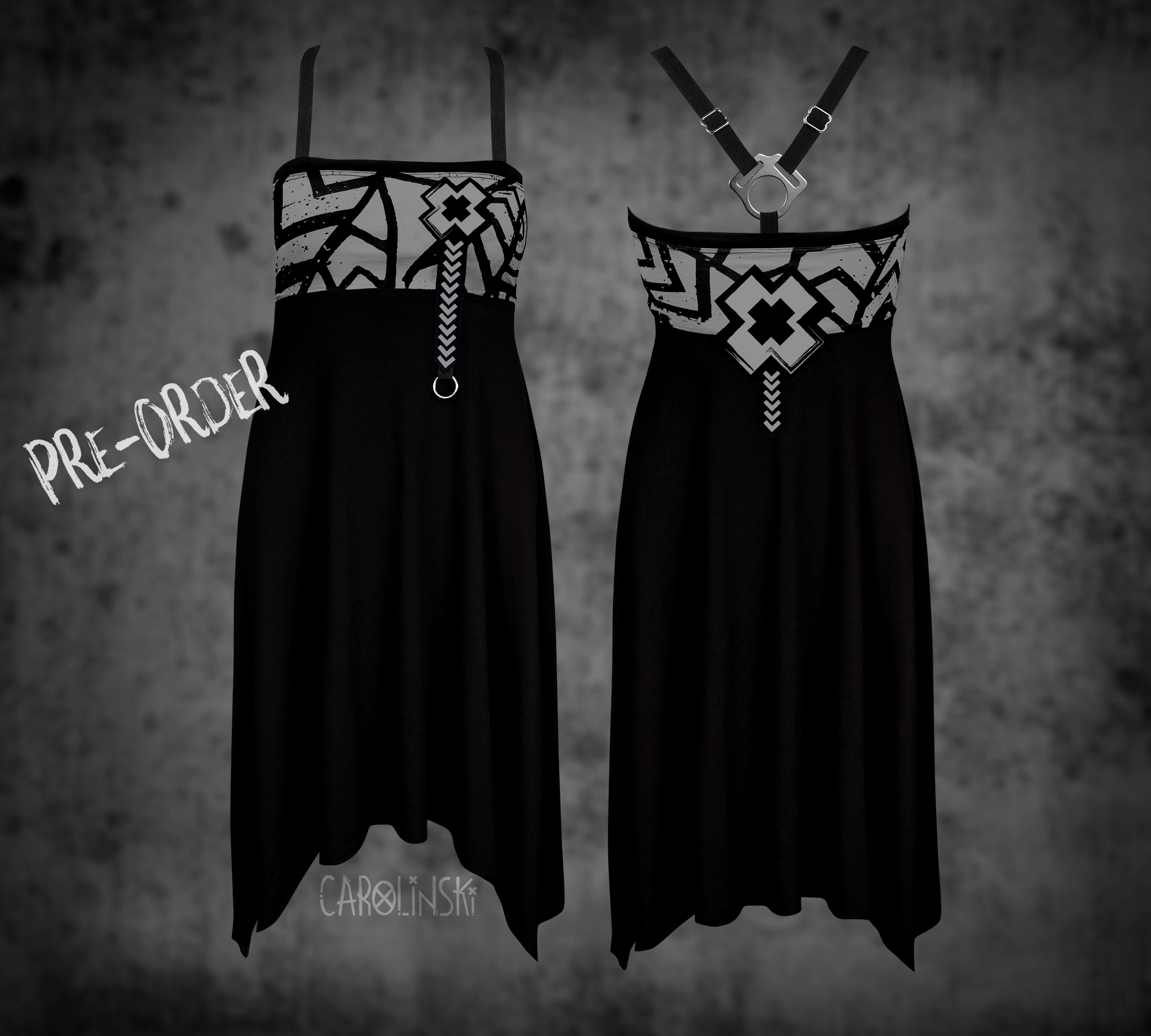 Crossback Dress - Grunge