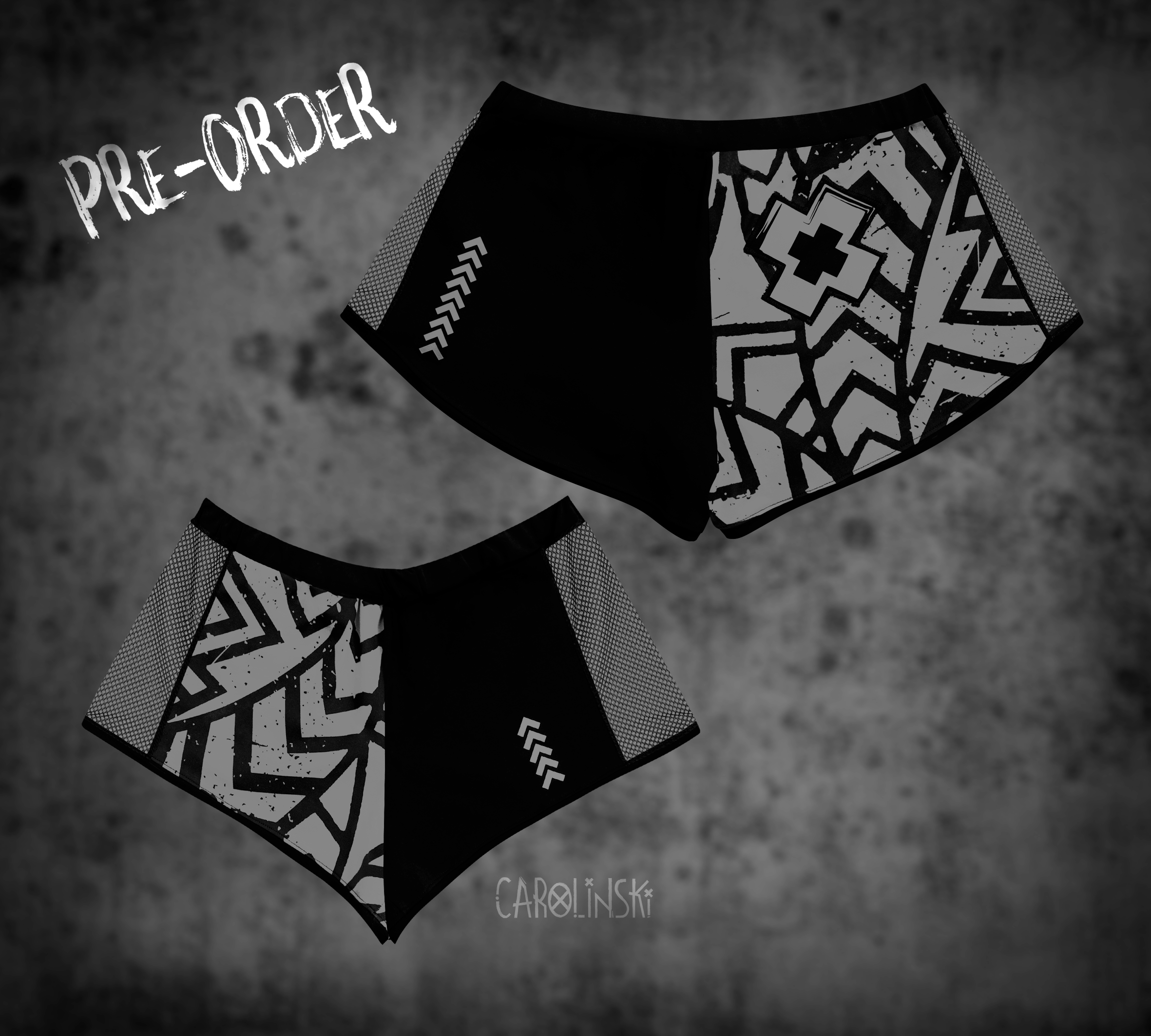 Split Shorts - Grunge