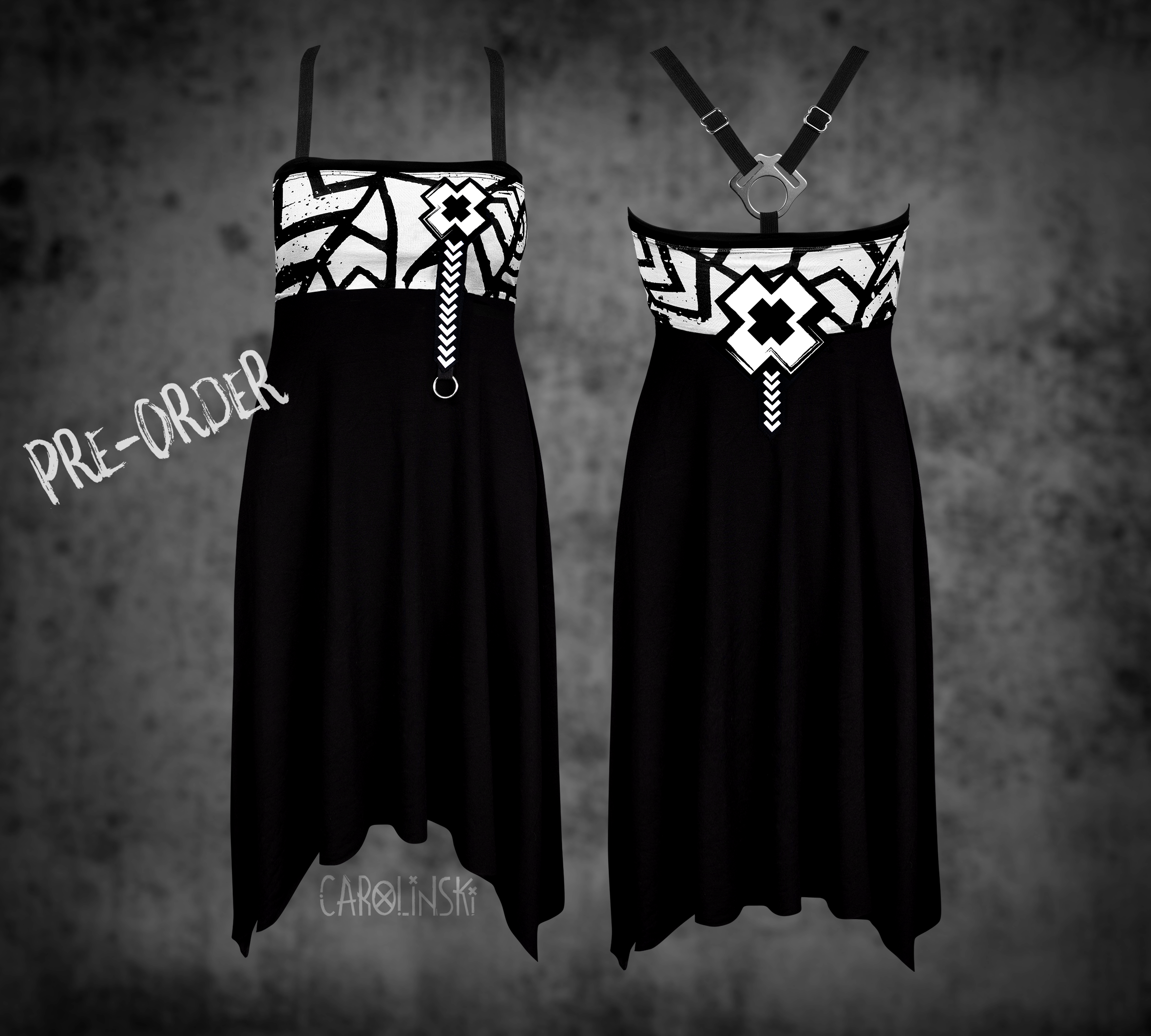 Crossback Dress - Grunge