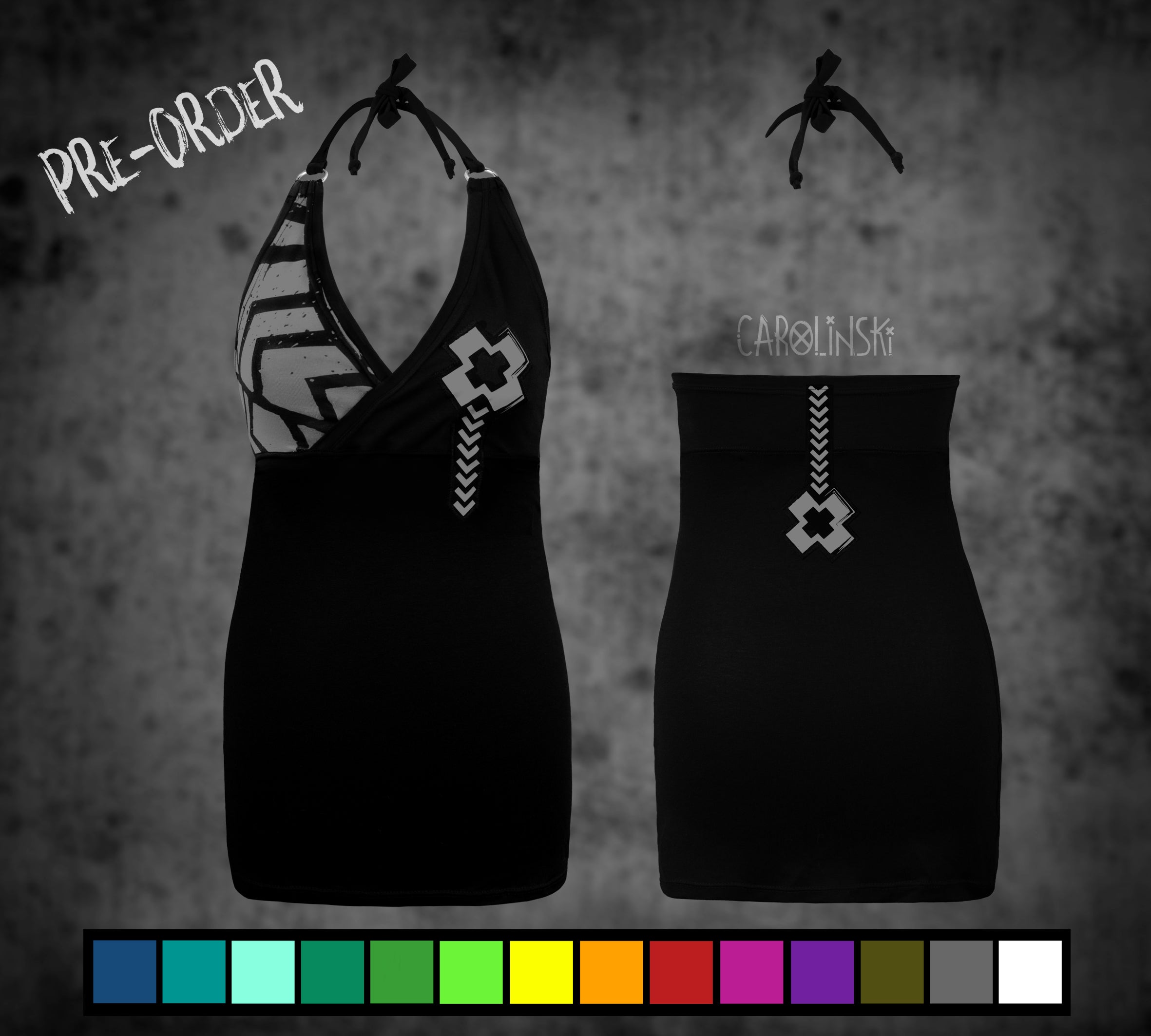 Neck holder top - grunge