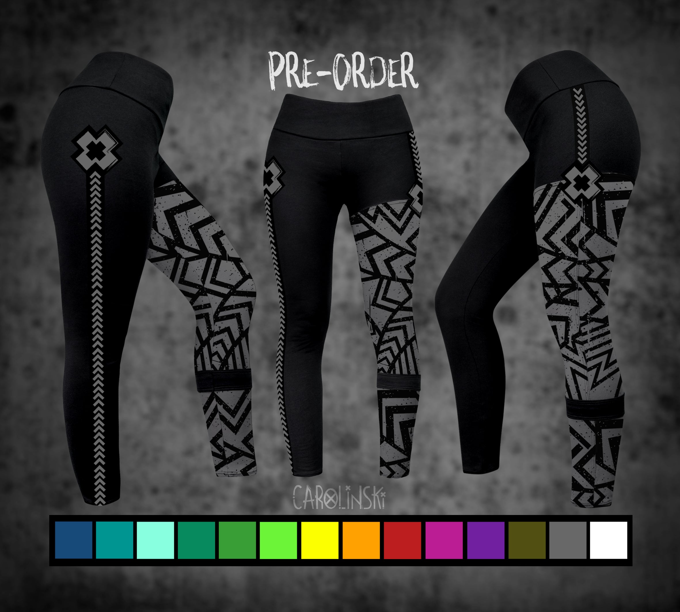 Split Leggings - Grunge