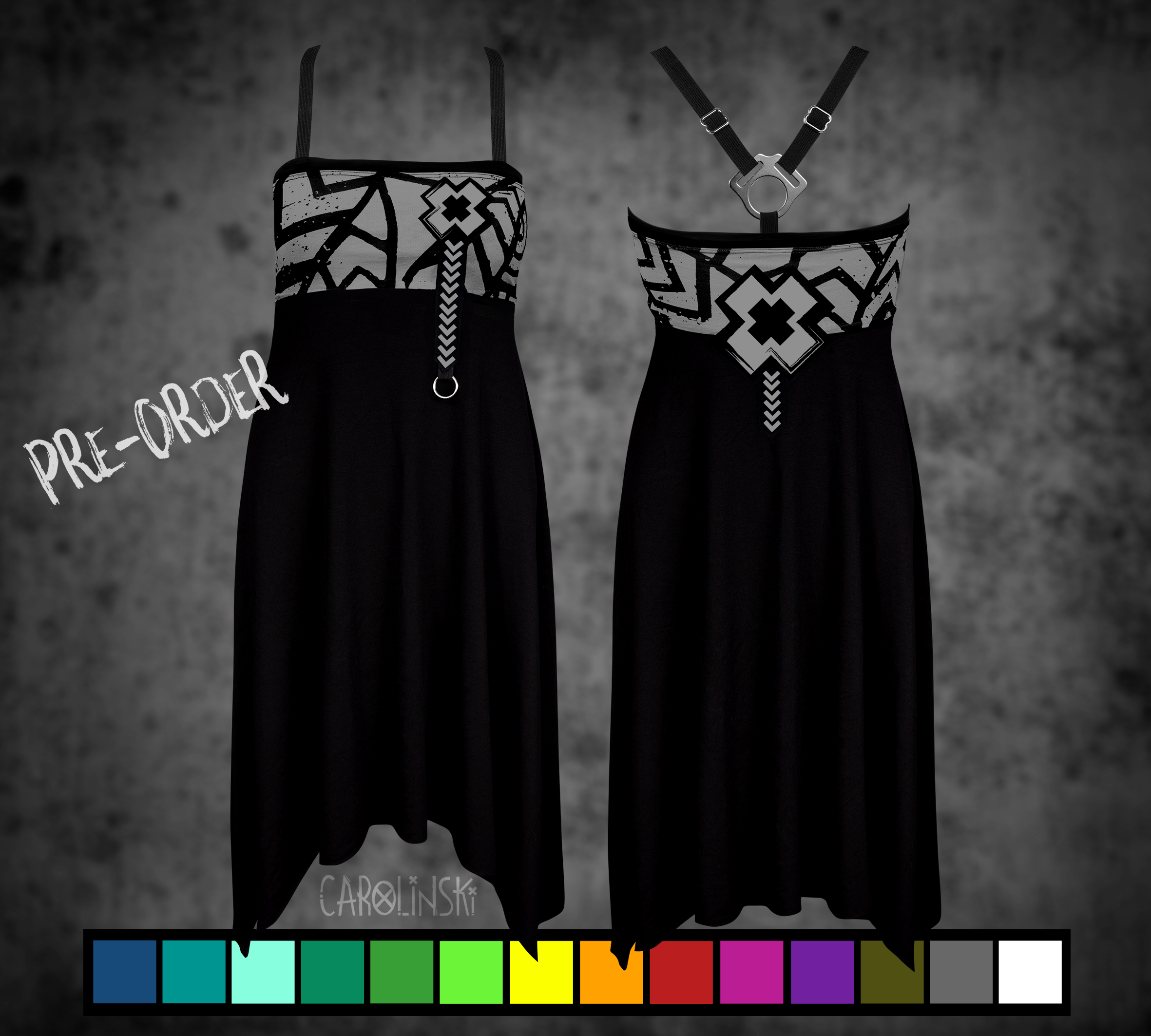 Crossback Dress - Grunge