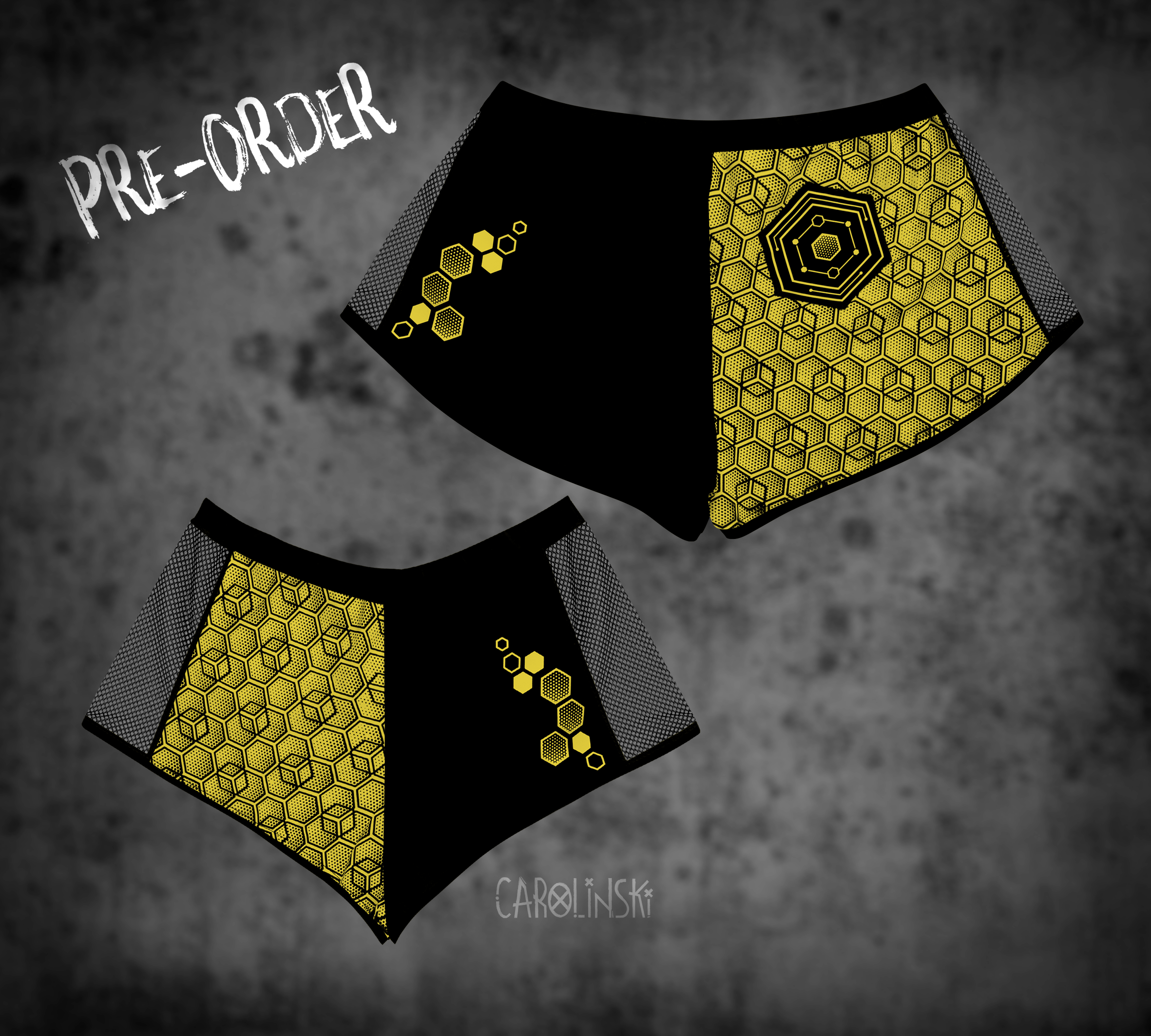 Split Shorts - Hexagon