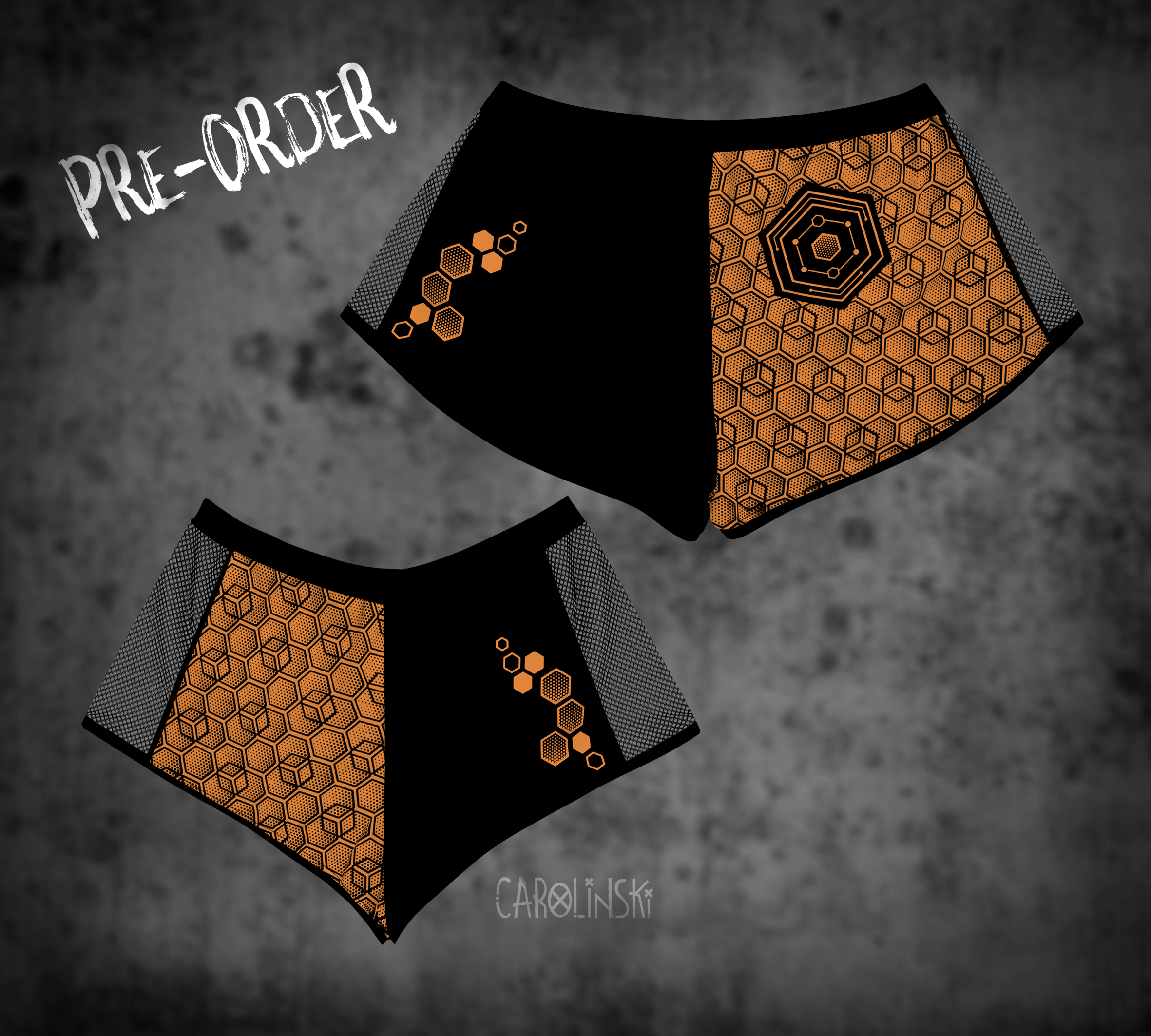 Split Shorts - Hexagon