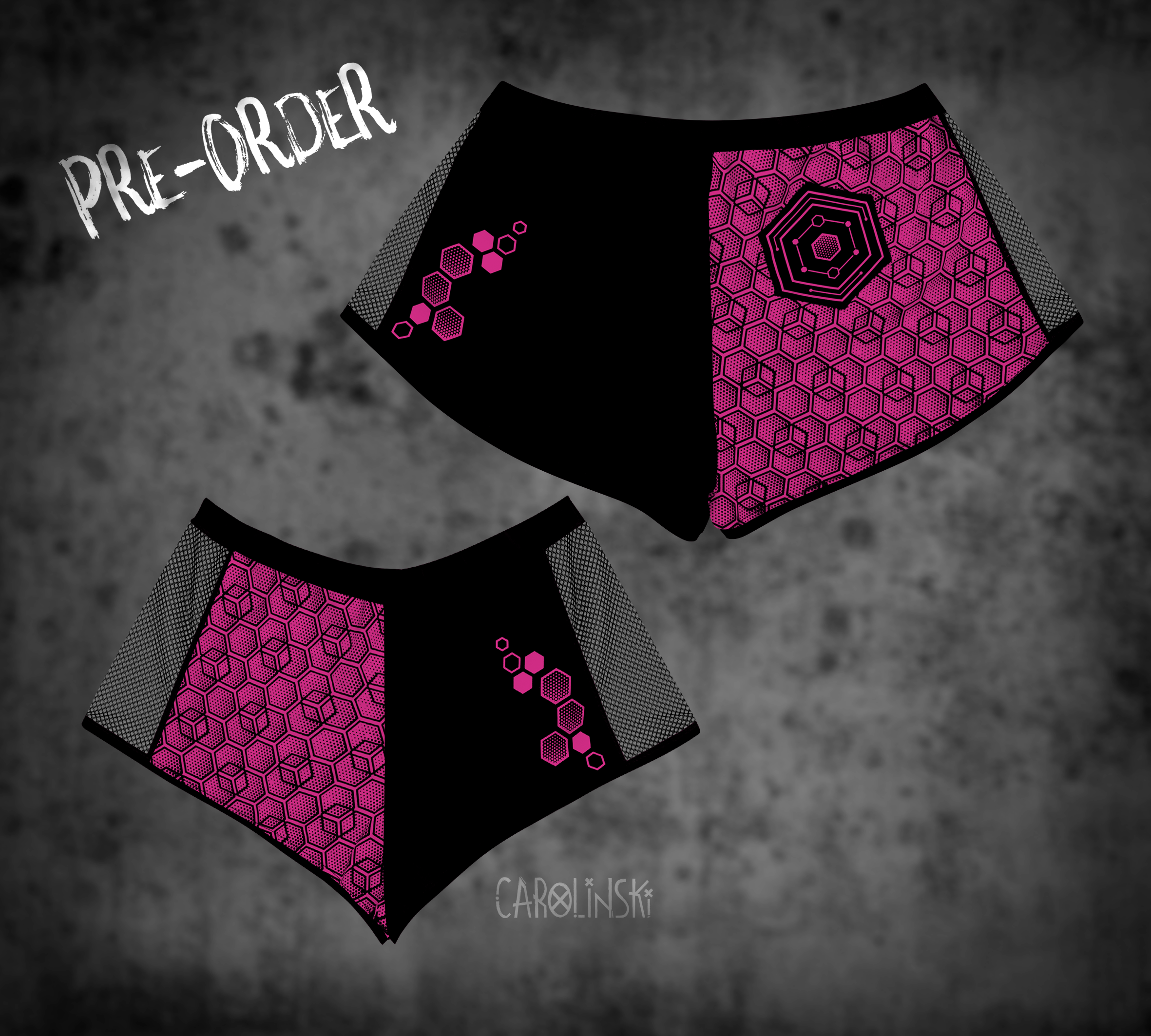 Split Shorts - Hexagon