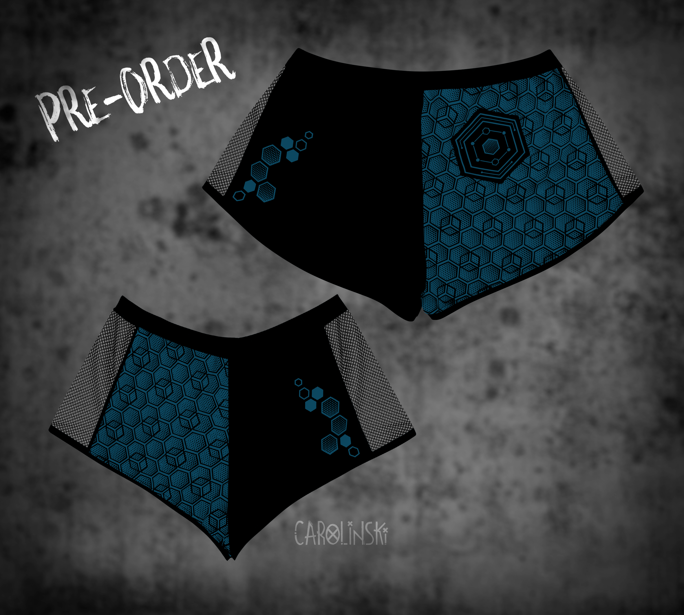 Split Shorts - Hexagon