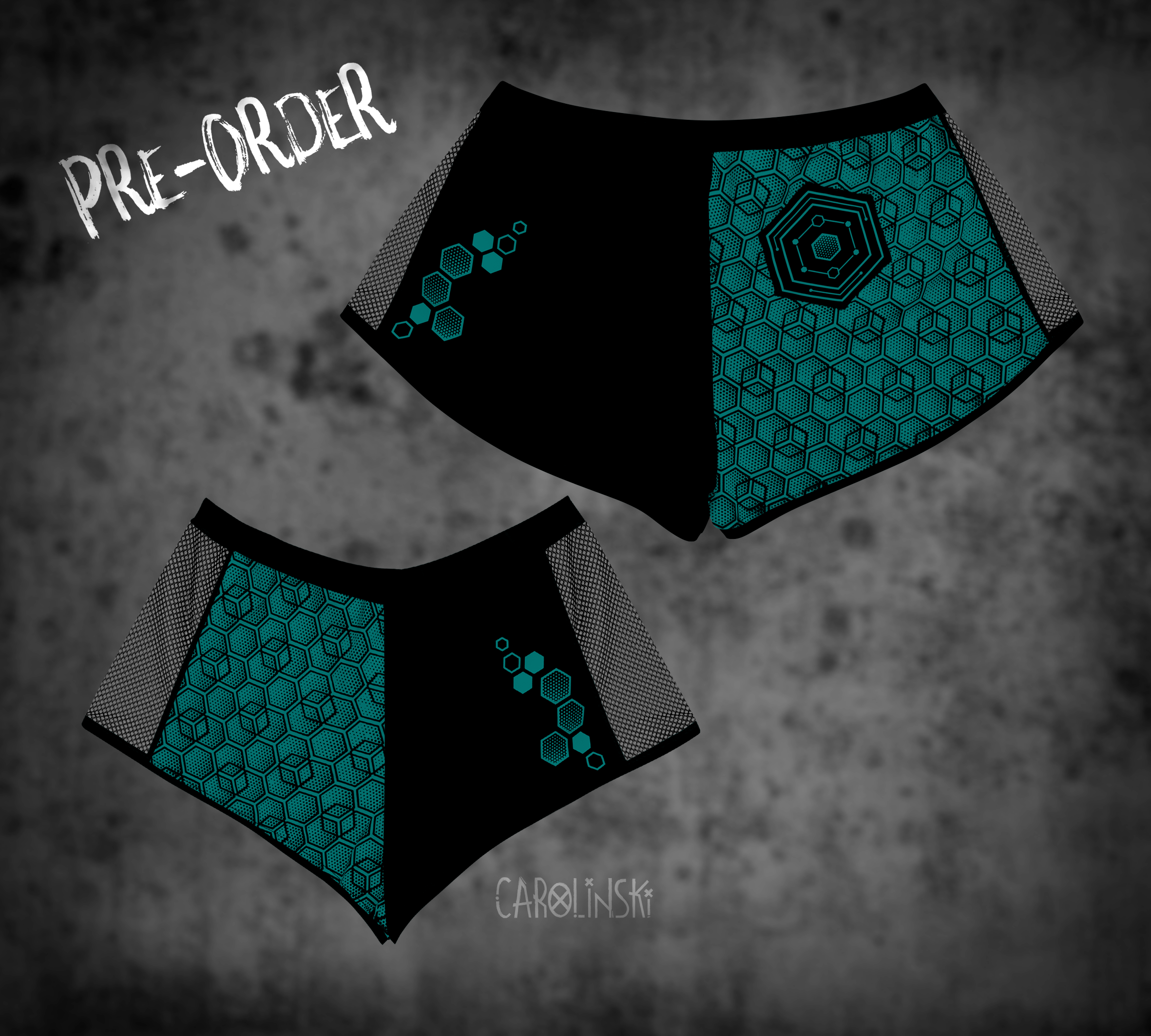Split Shorts - Hexagon