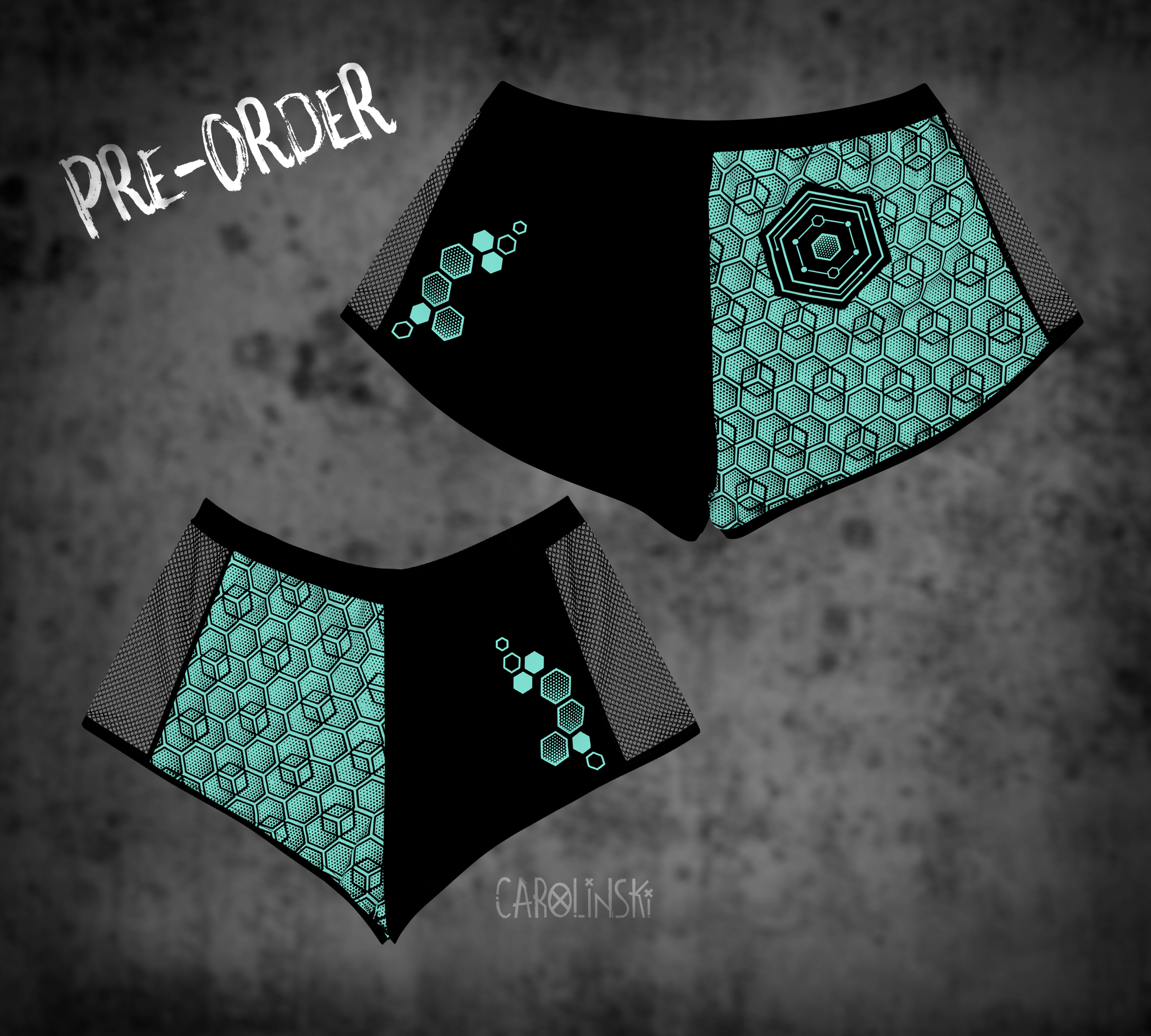 Split Shorts - Hexagon