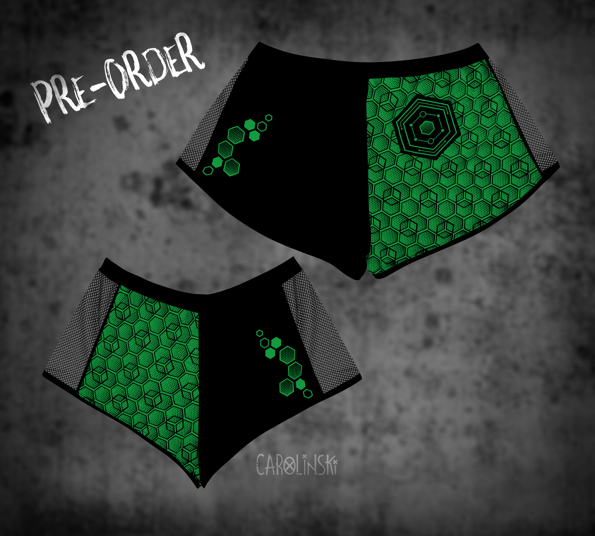 Split Shorts - Hexagon