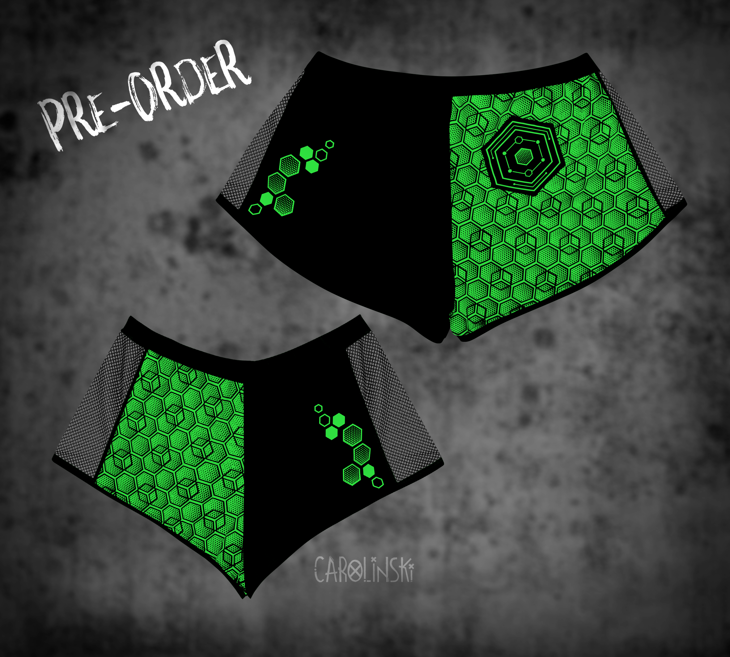 Split Shorts - Hexagon