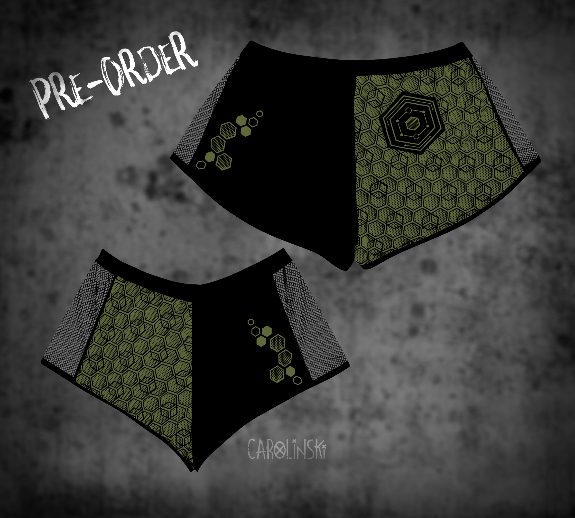 Split Shorts - Hexagon