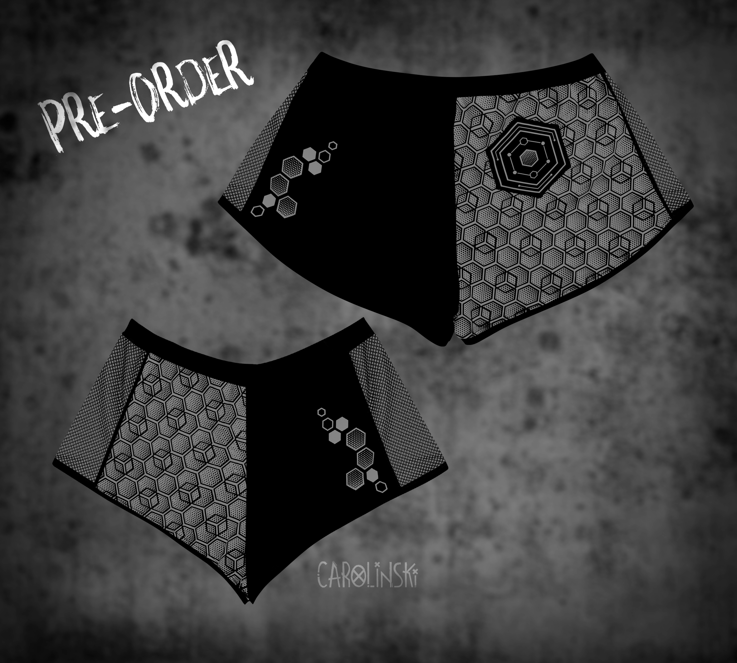 Split Shorts - Hexagon