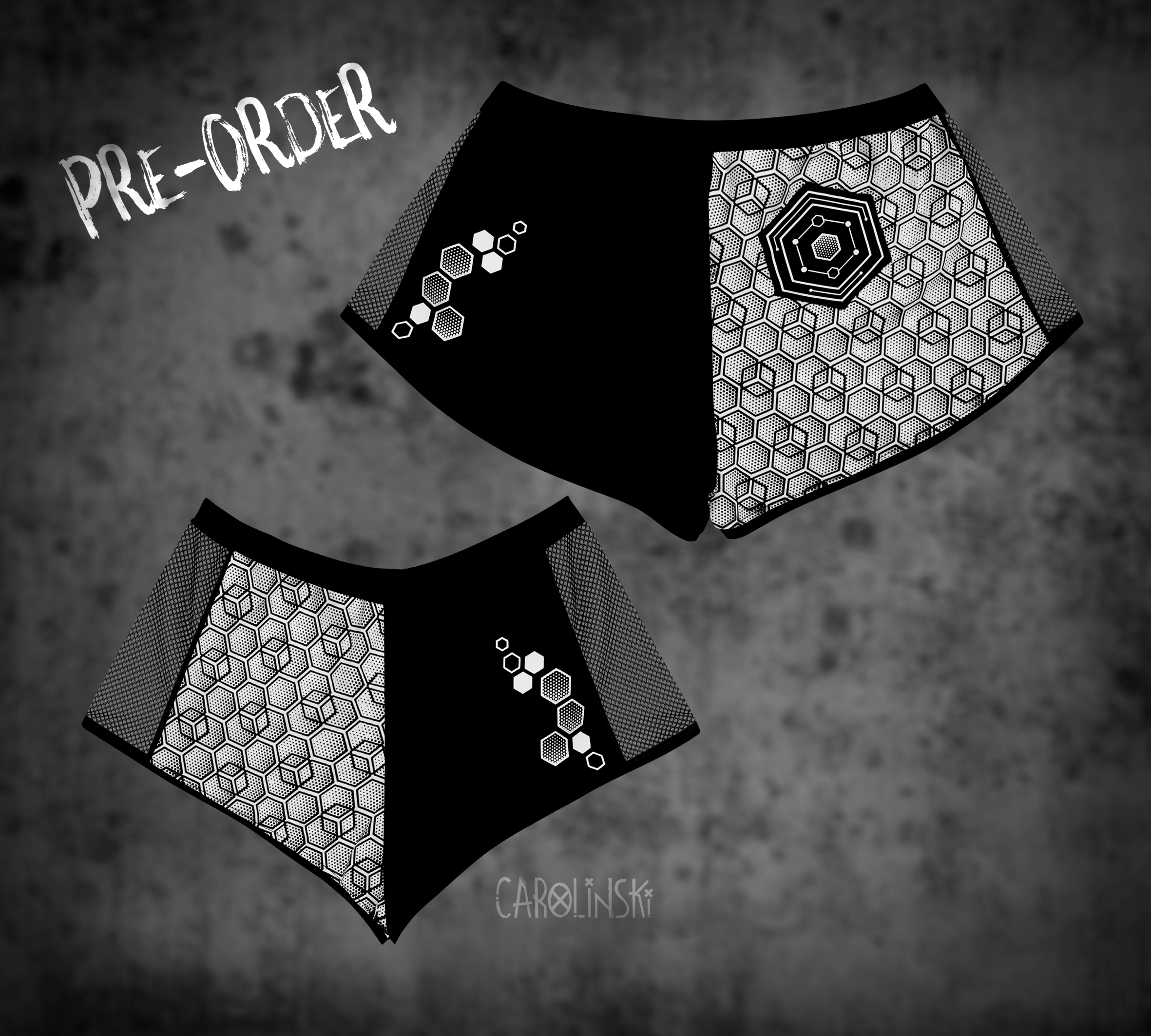 Split Shorts - Hexagon