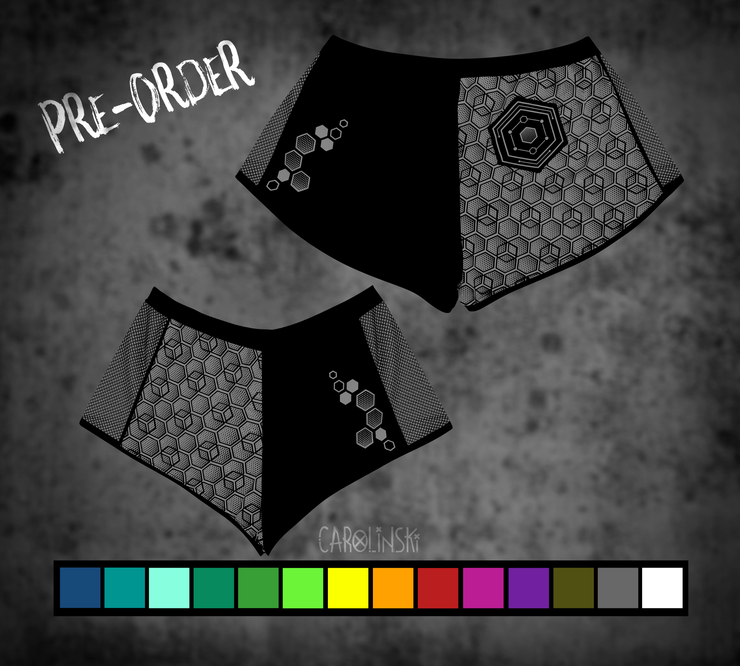 Split Shorts - Hexagon