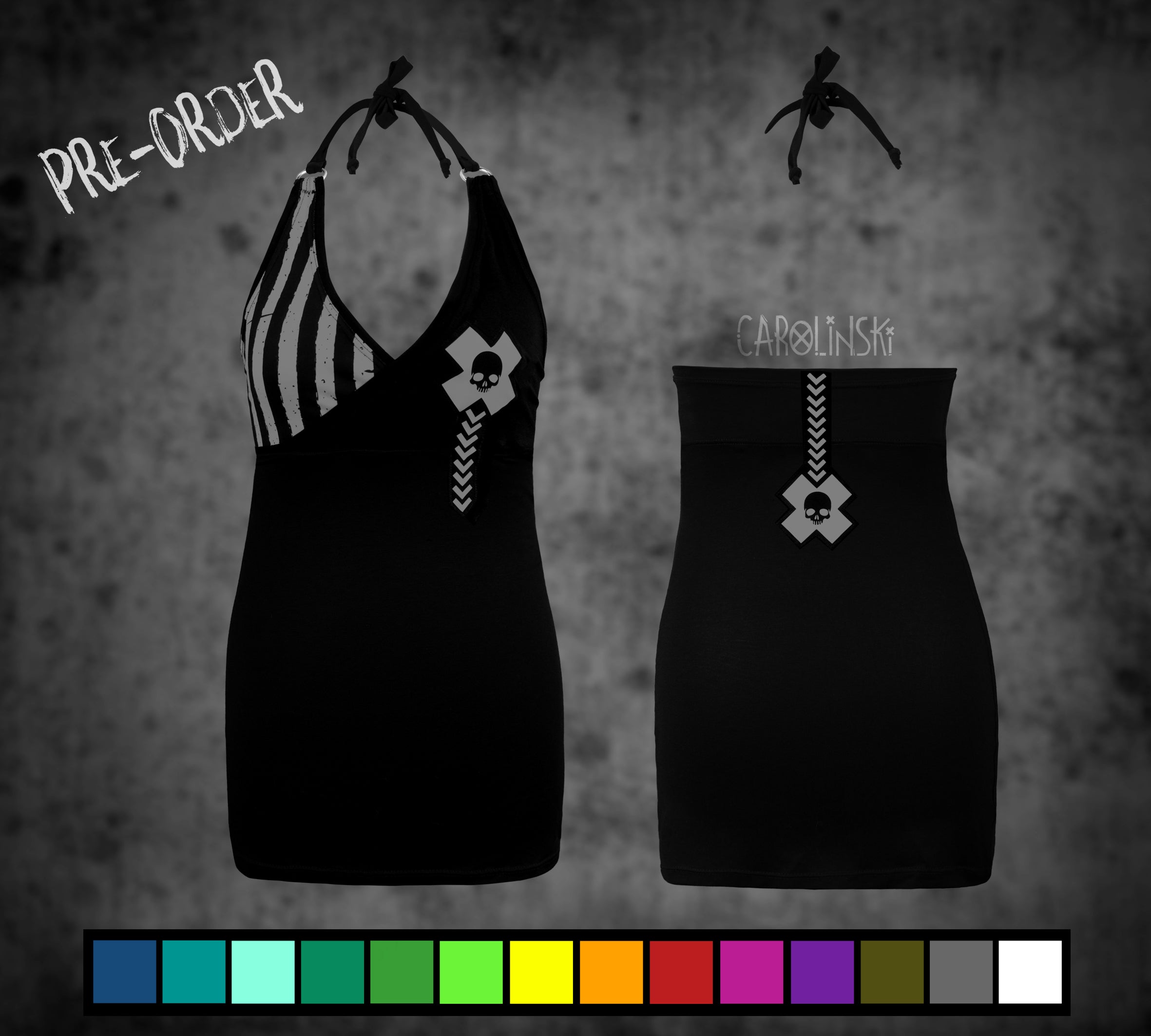 Neck holder top - stripes