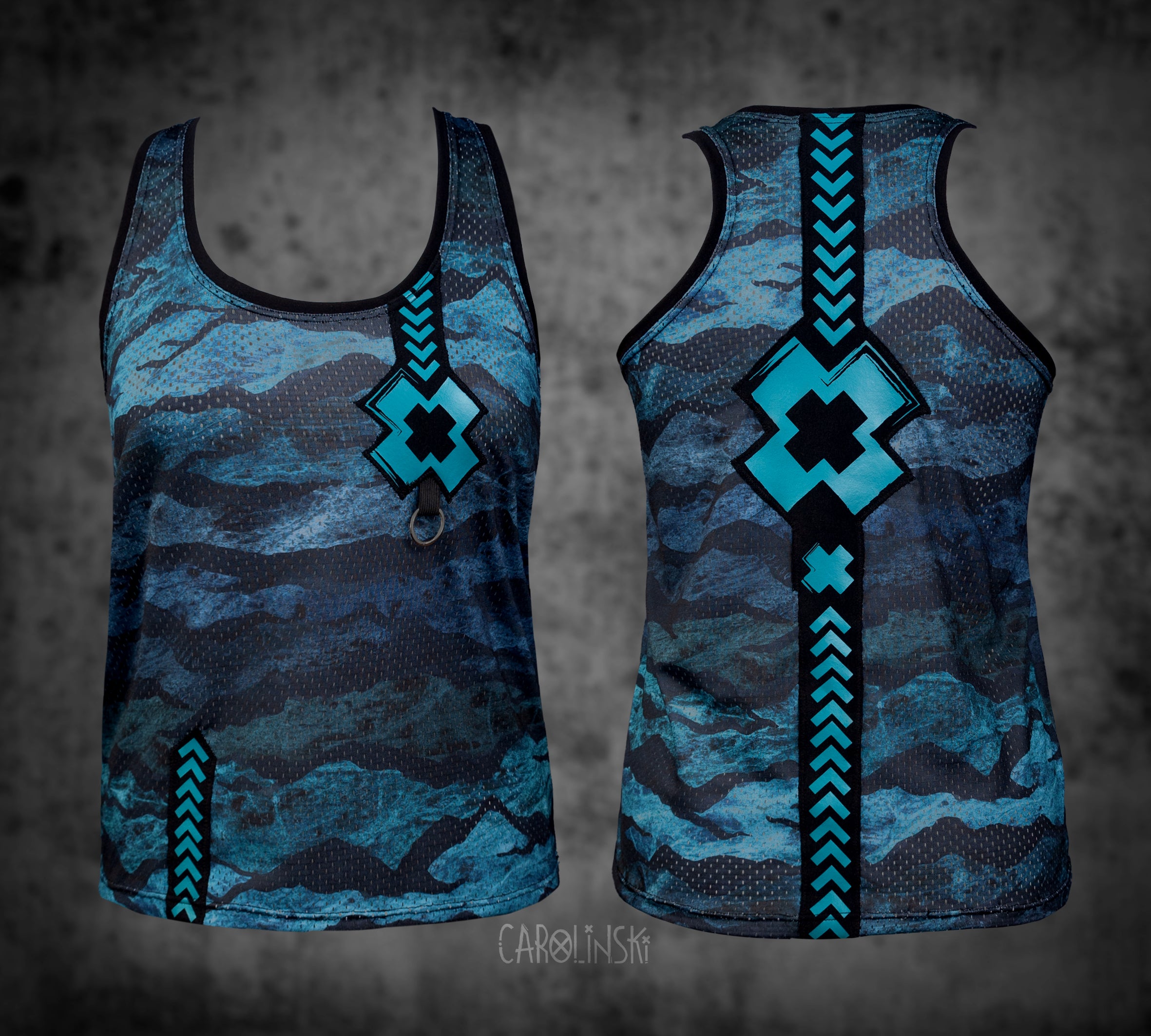 Mesh Tank - petrol Cross S-XL