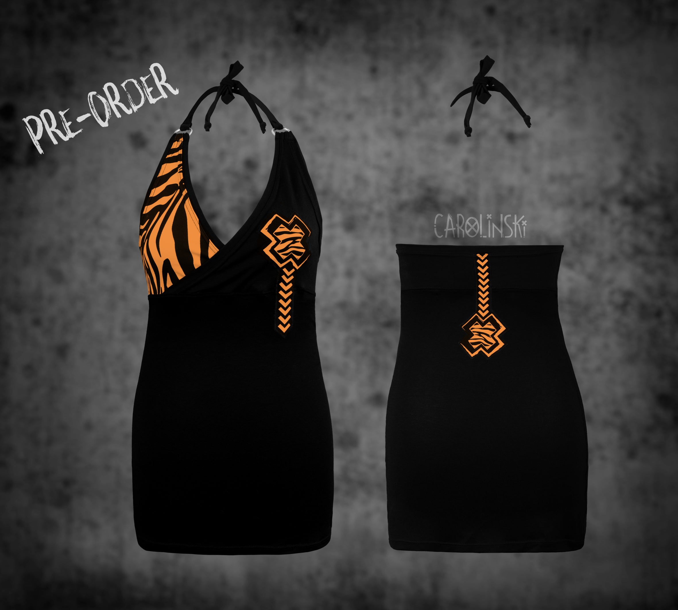 Neck holder top - zebra